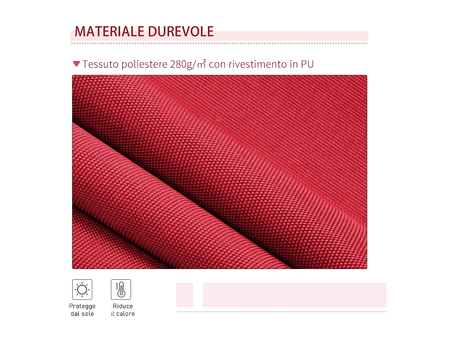 Tenda da sole a manovella copertura impermeabile 4x2.5m