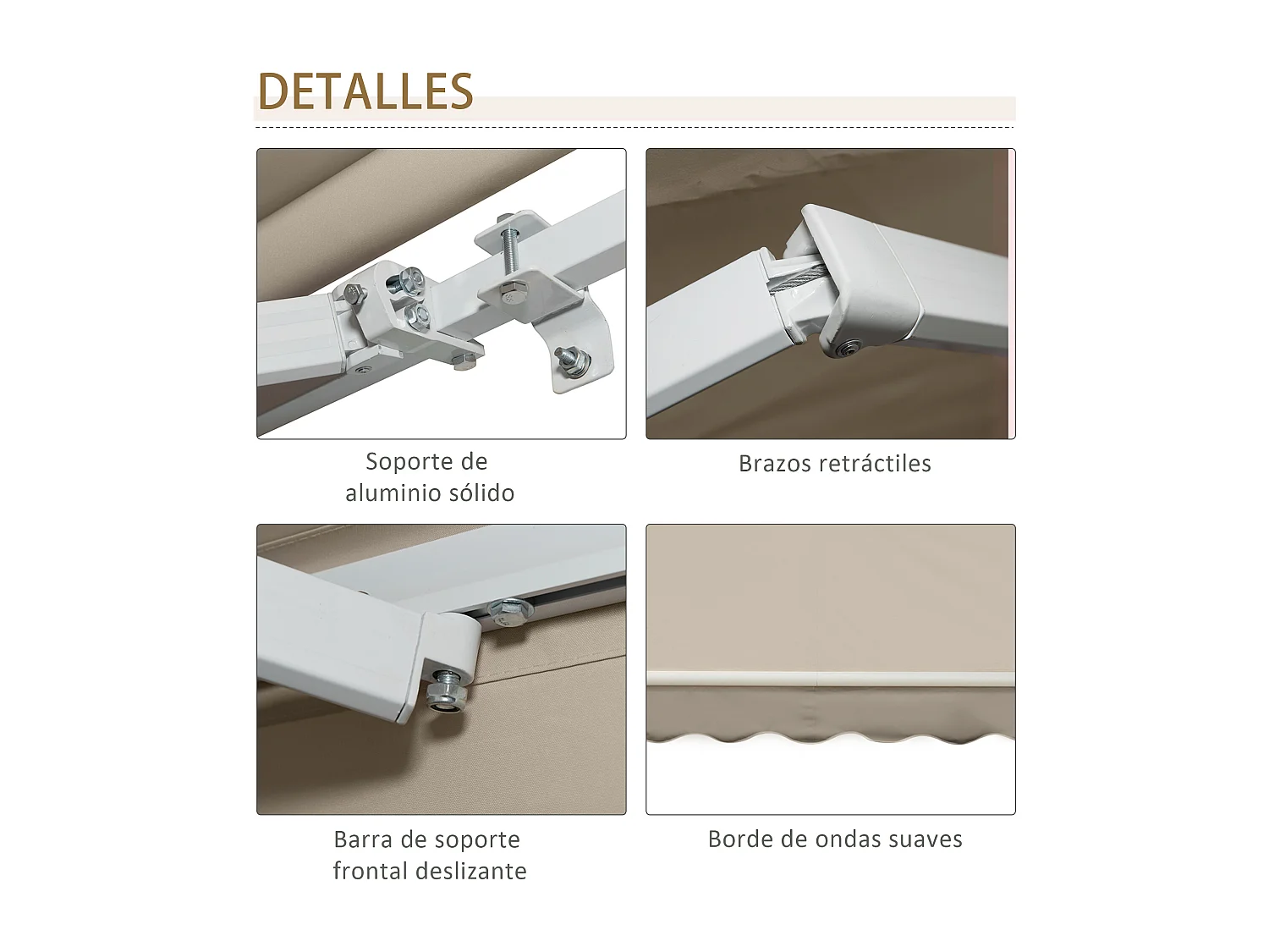 Tenda da sole a manovella 4x2.5 m con copertura impermeabile