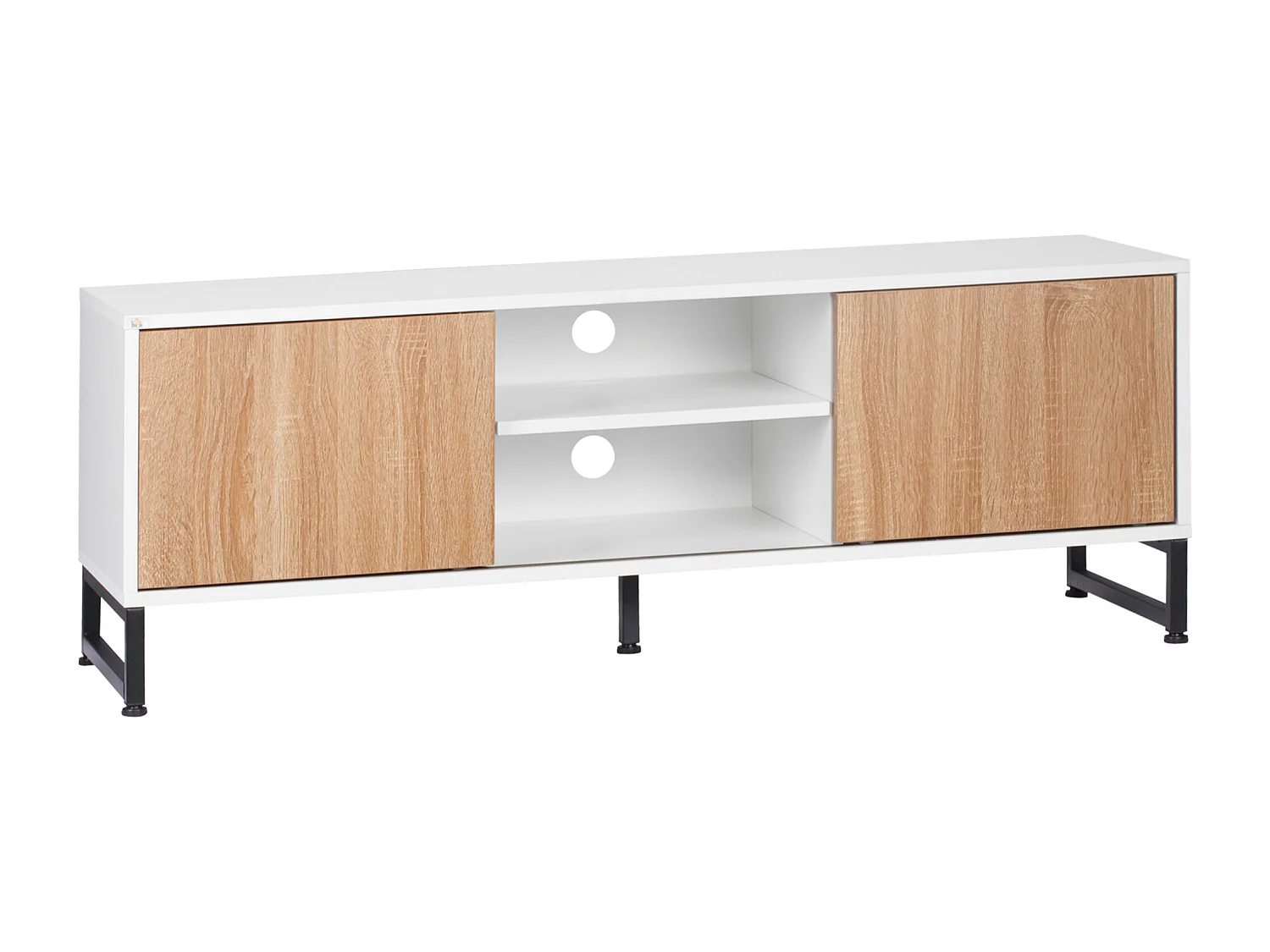 Mobile tv max 50" con 2 ripiani aperti e 2 armadietti chiusi