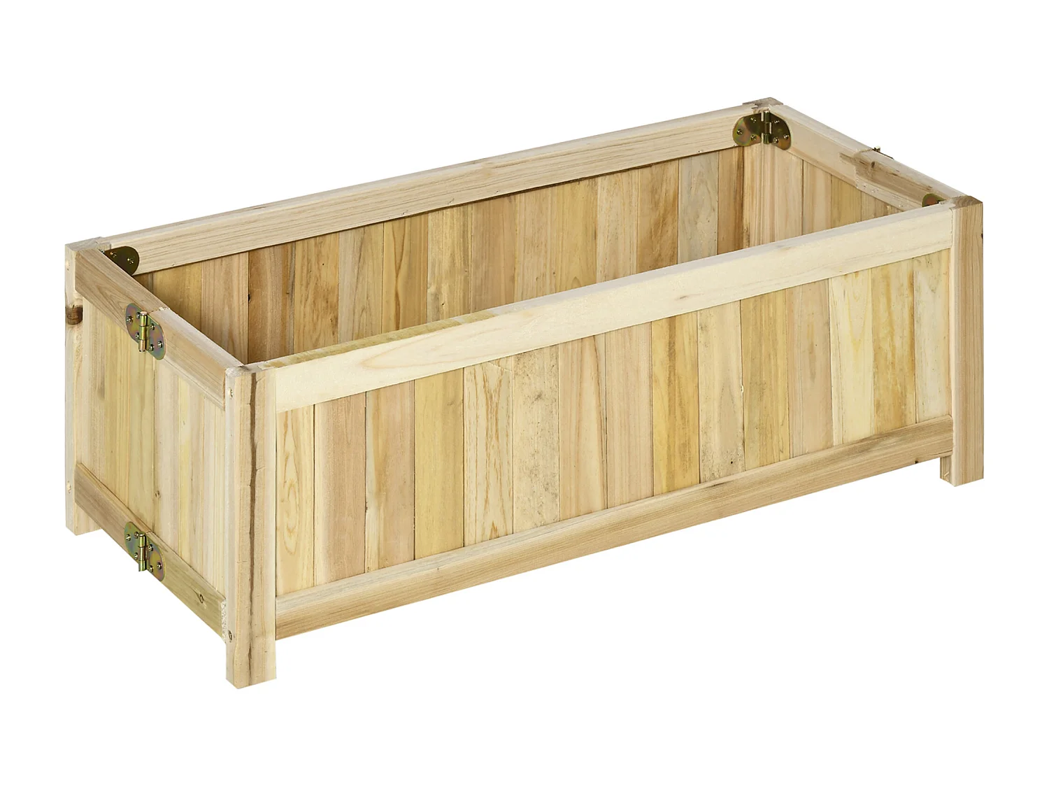 Fioriera in legno pieghevole da esterno 70x30x25cm