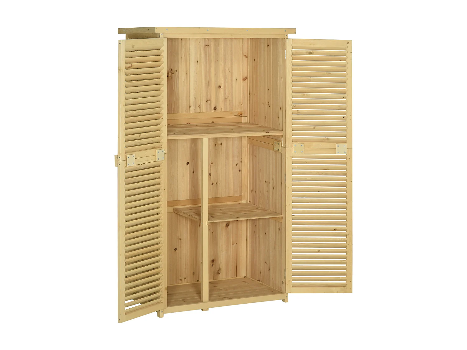 Capanno attrezzi da giardino legno di abete impermeabile 87x46.5x160cm
