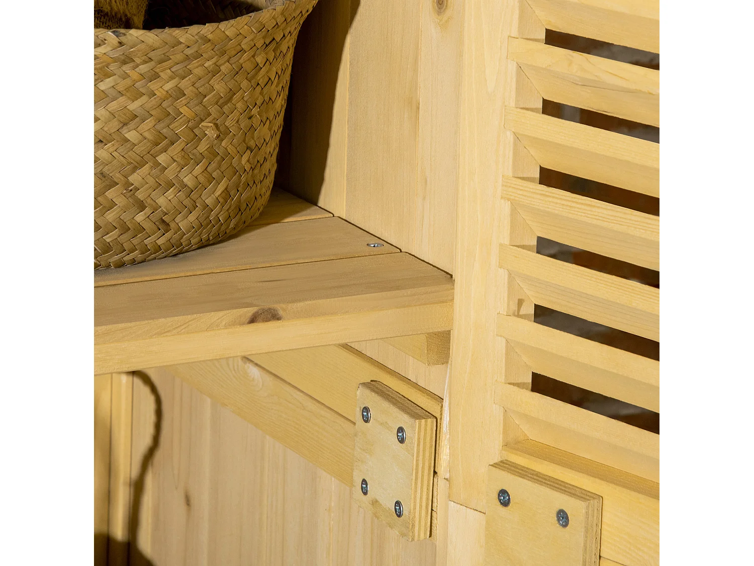Capanno attrezzi da giardino legno di abete impermeabile 87x46.5x160cm