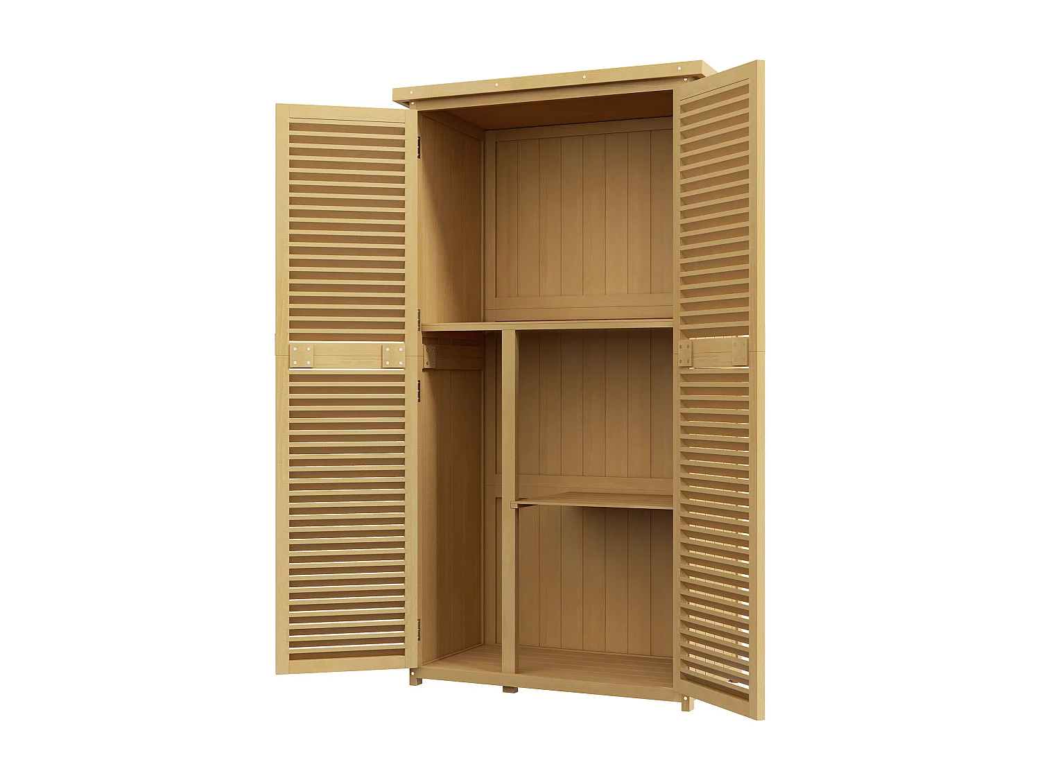 Casetta da giardino a 4 ripiani in legno 87x46.5x160 cm giallo e verde