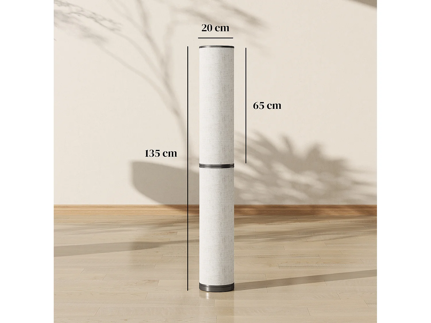 Lampada da terra a led dimmerabile con telecomando beige