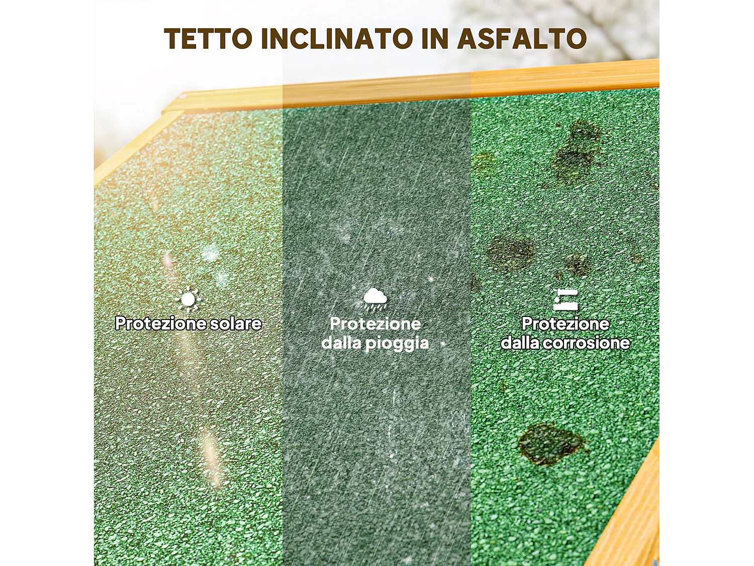 Capanno da giardino legno impermeabile 77x54.2x179cm