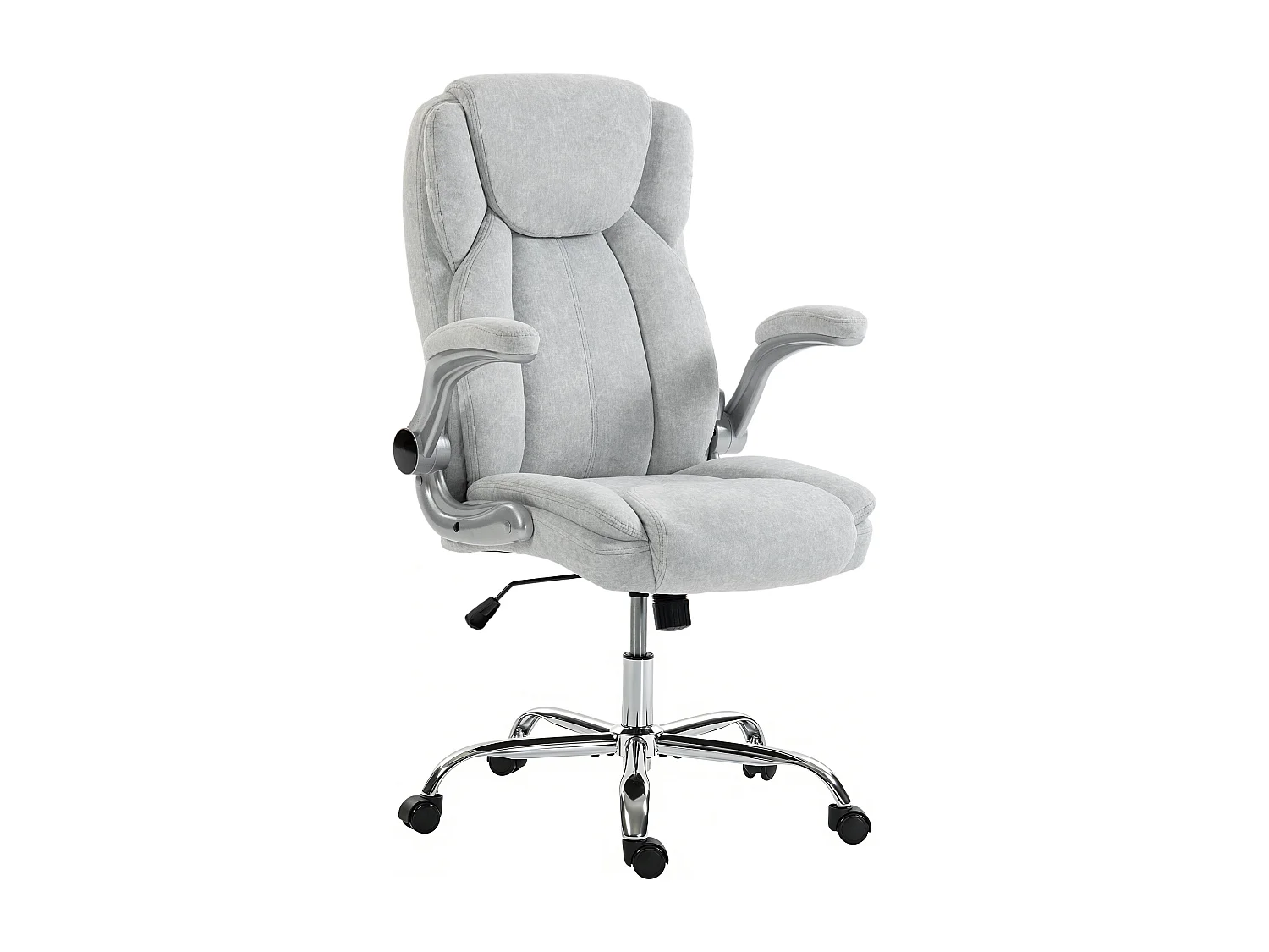 Sedia ergonomica regolabile in velluto stampato bianco crema
