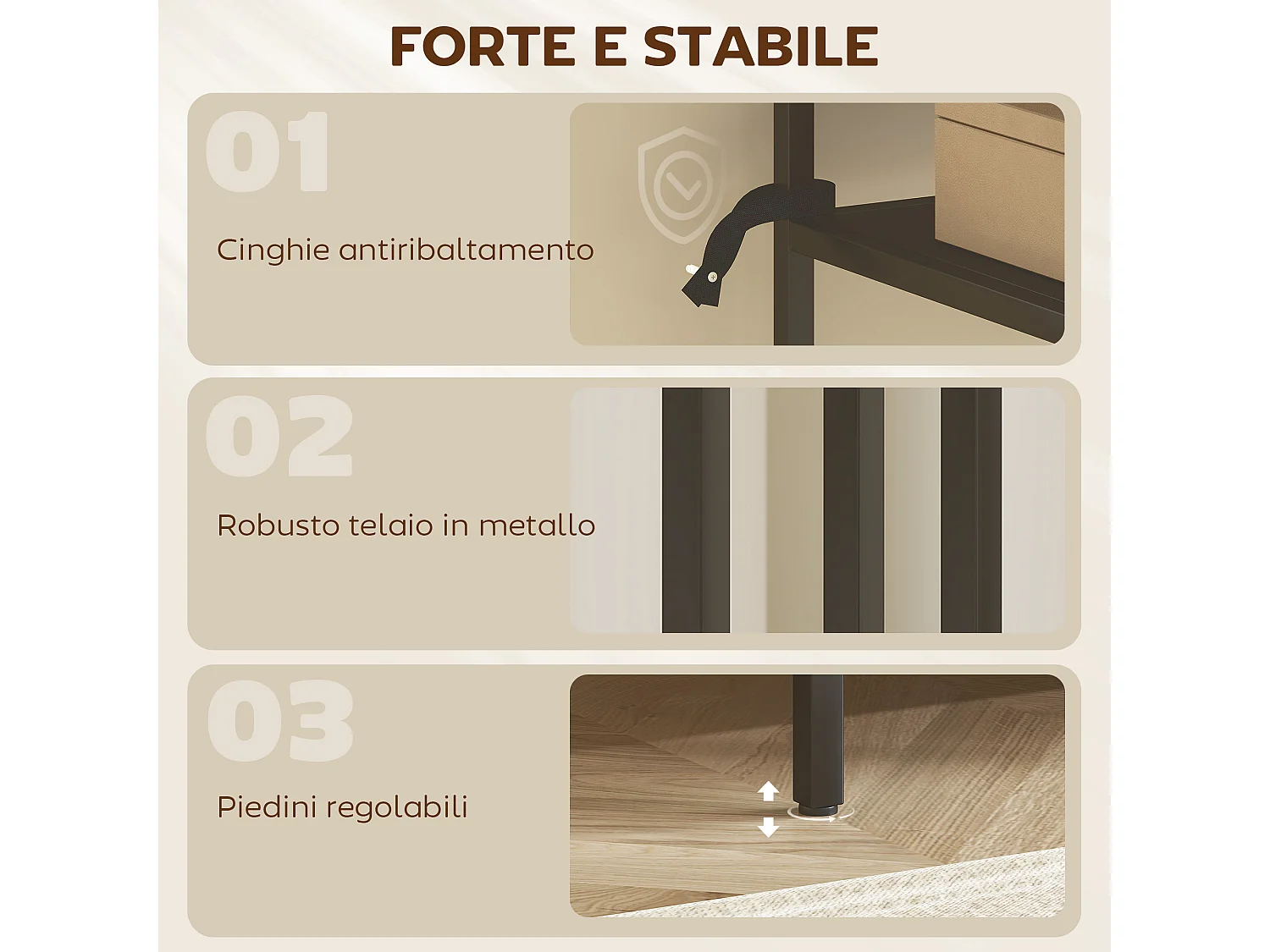 Tavolo consolle a 3 ripiani aperti 55x30x85 cm nero