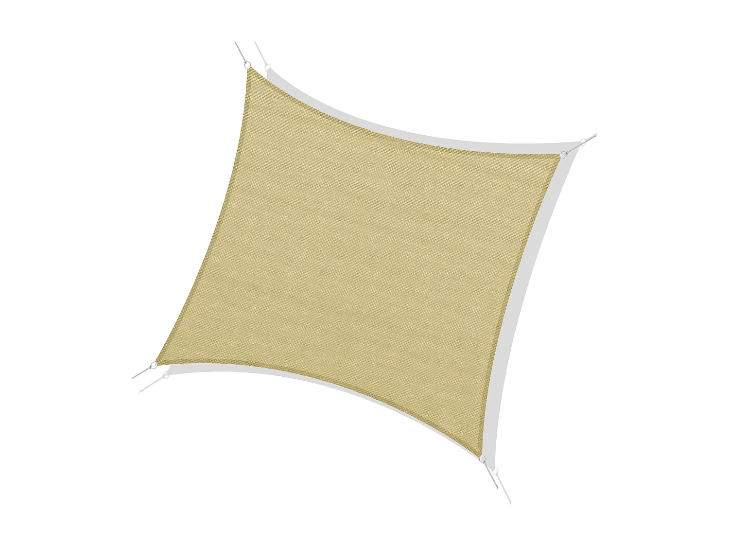 Tenda parasole quadrata in hdpe protezione raggi uv 95% 360x360 cm