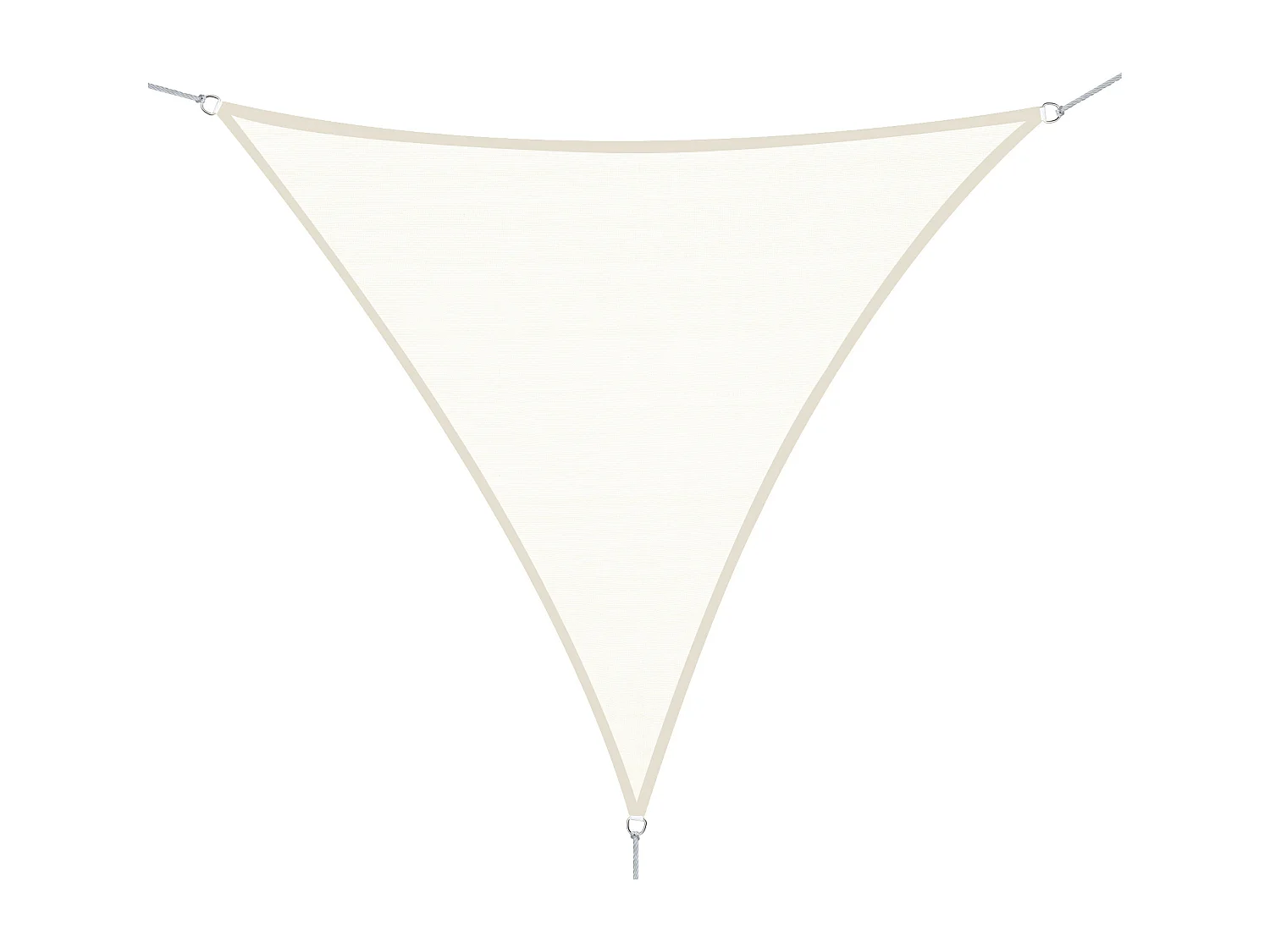 Tenda a vela ombreggiante triangolare poliestere anti-uv 6x6x6m crema