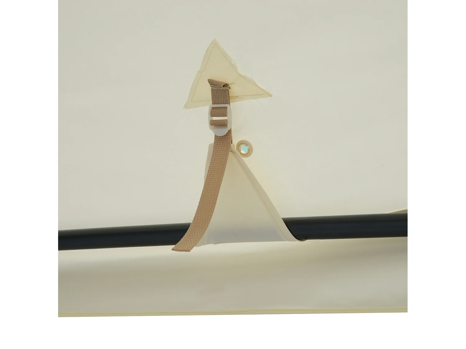 Gazebo da giardino 3x3m con zanzariera poliestere beige