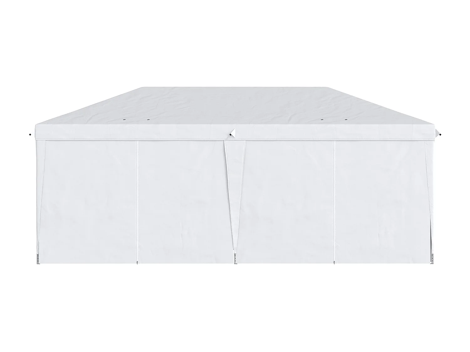 Gazebo da giardino 6x3 m pieghevole con 6 pareti lateriali bianco