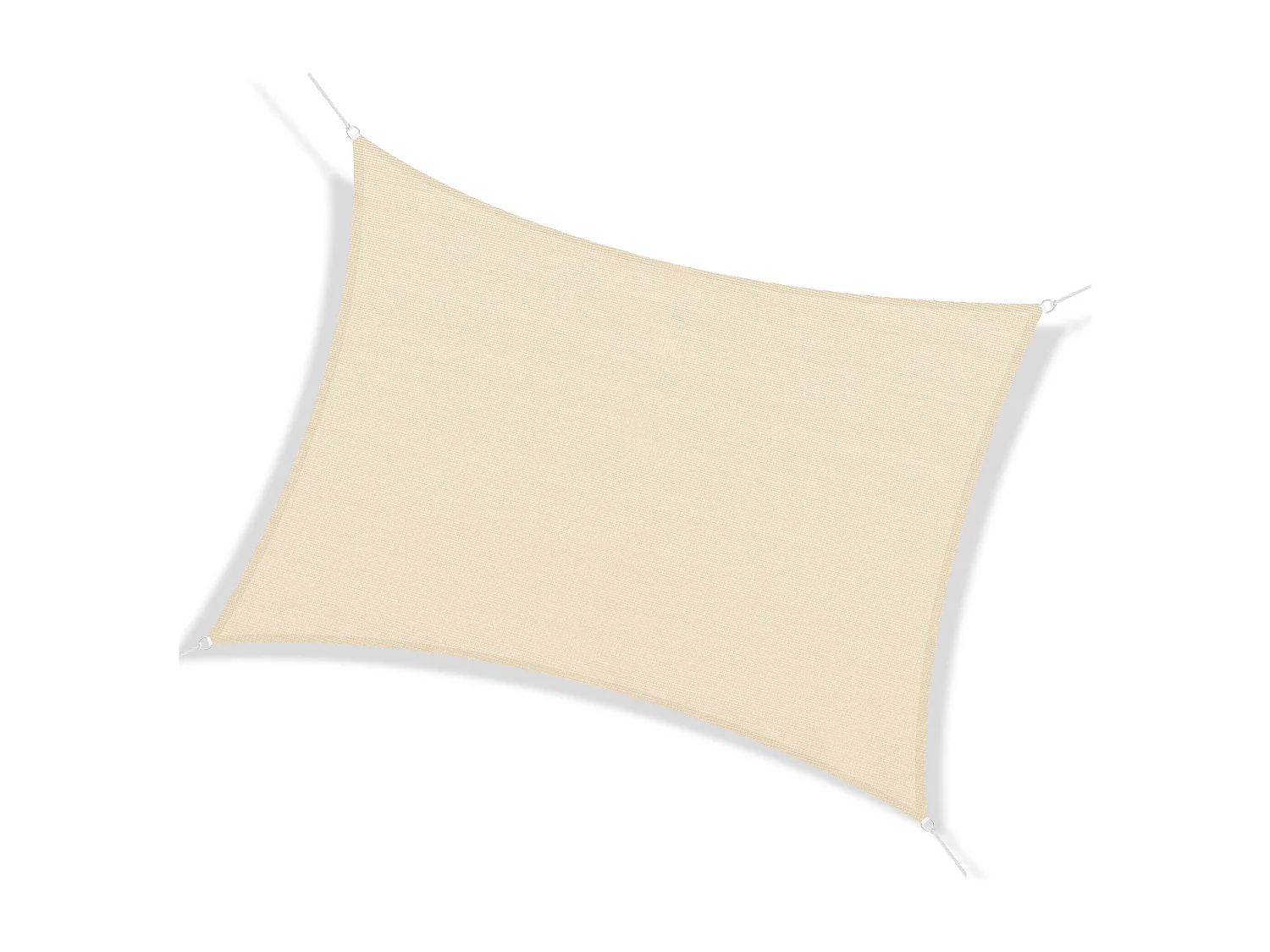 Tenda da sole a vela ombreggiante in pe anti-uv 4x6m crema