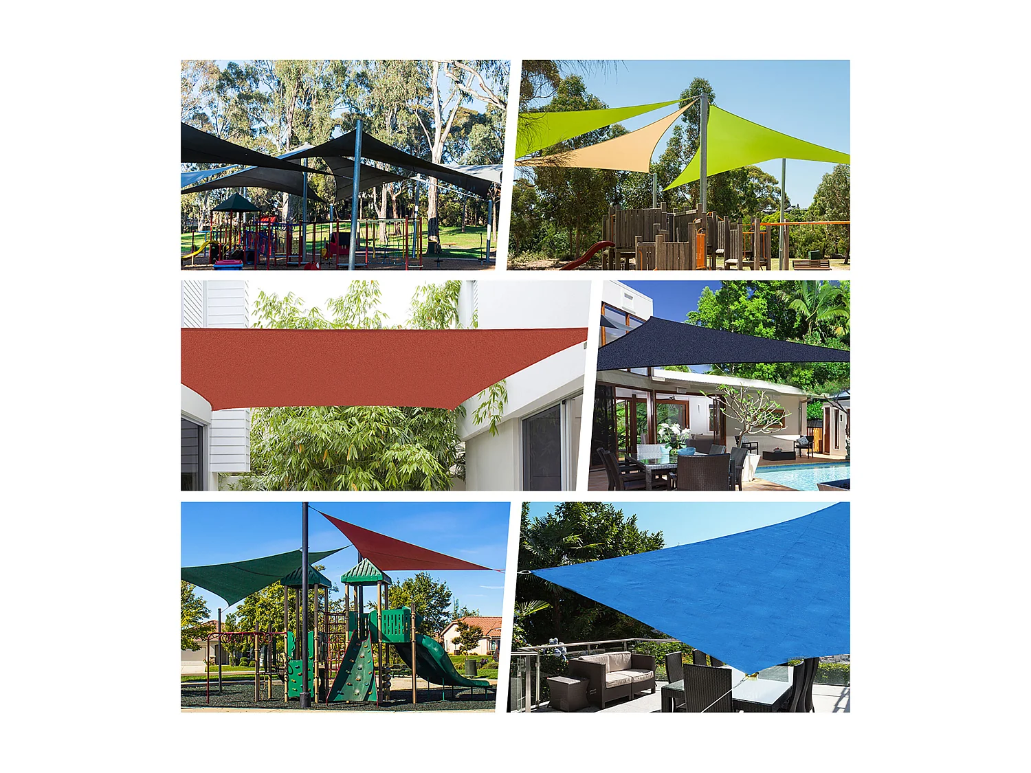 Tenda da sole a vela ombreggiante in pe anti-uv 4x6m crema