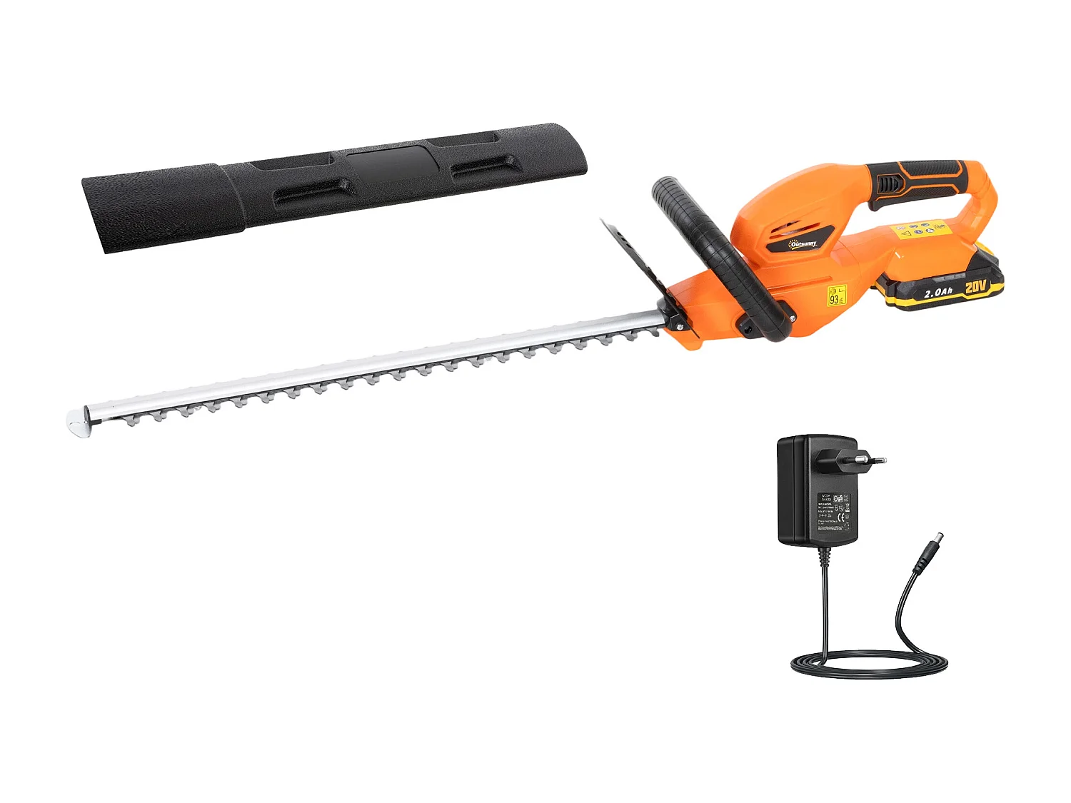 Tagliasiepi a batteria 18v lama a doppia azione 51cm arancione