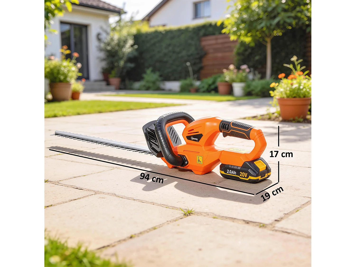 Tagliasiepi a batteria 18v lama a doppia azione 51cm arancione
