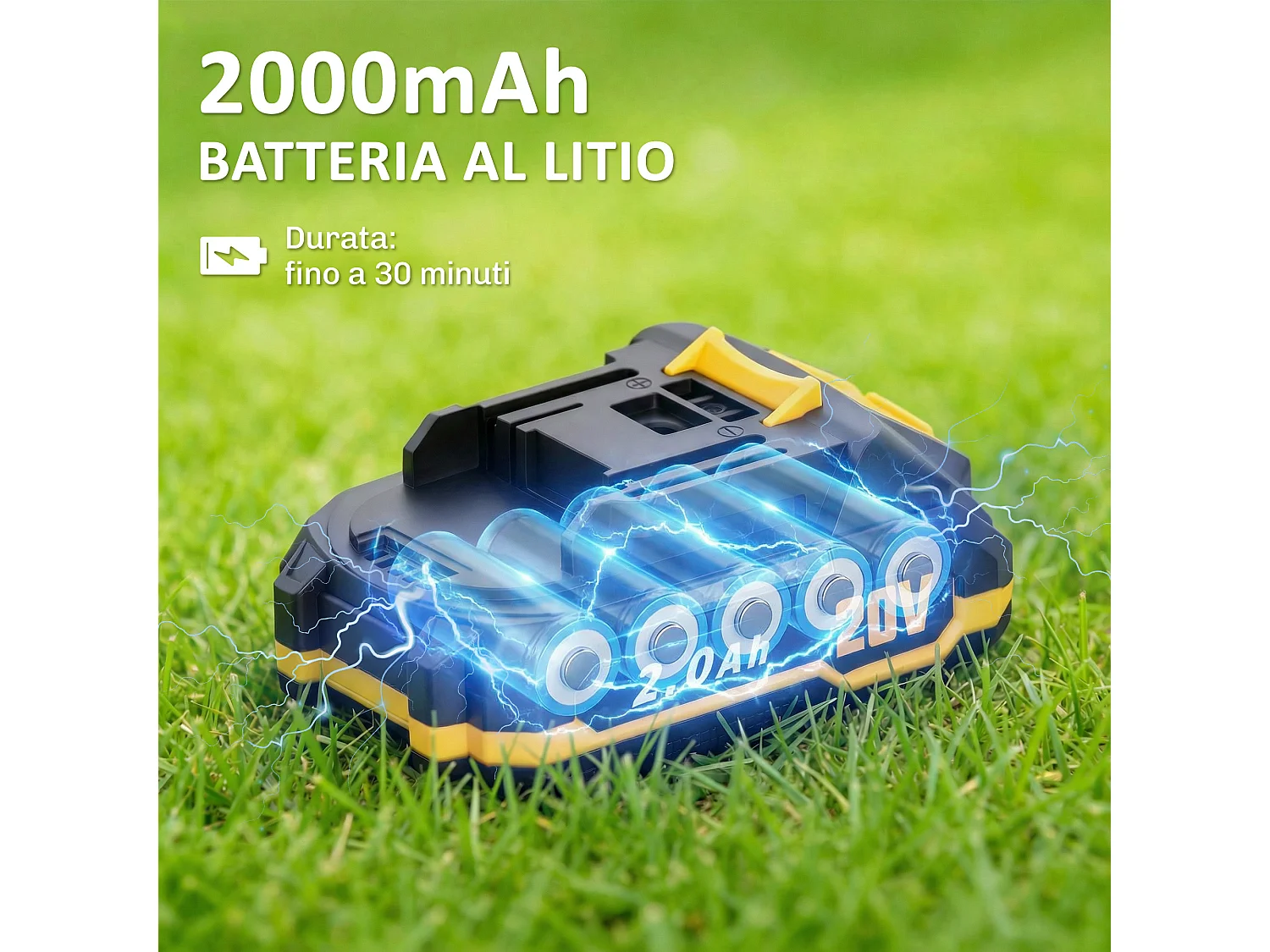 Tagliasiepi a batteria 18v lama a doppia azione 51cm arancione