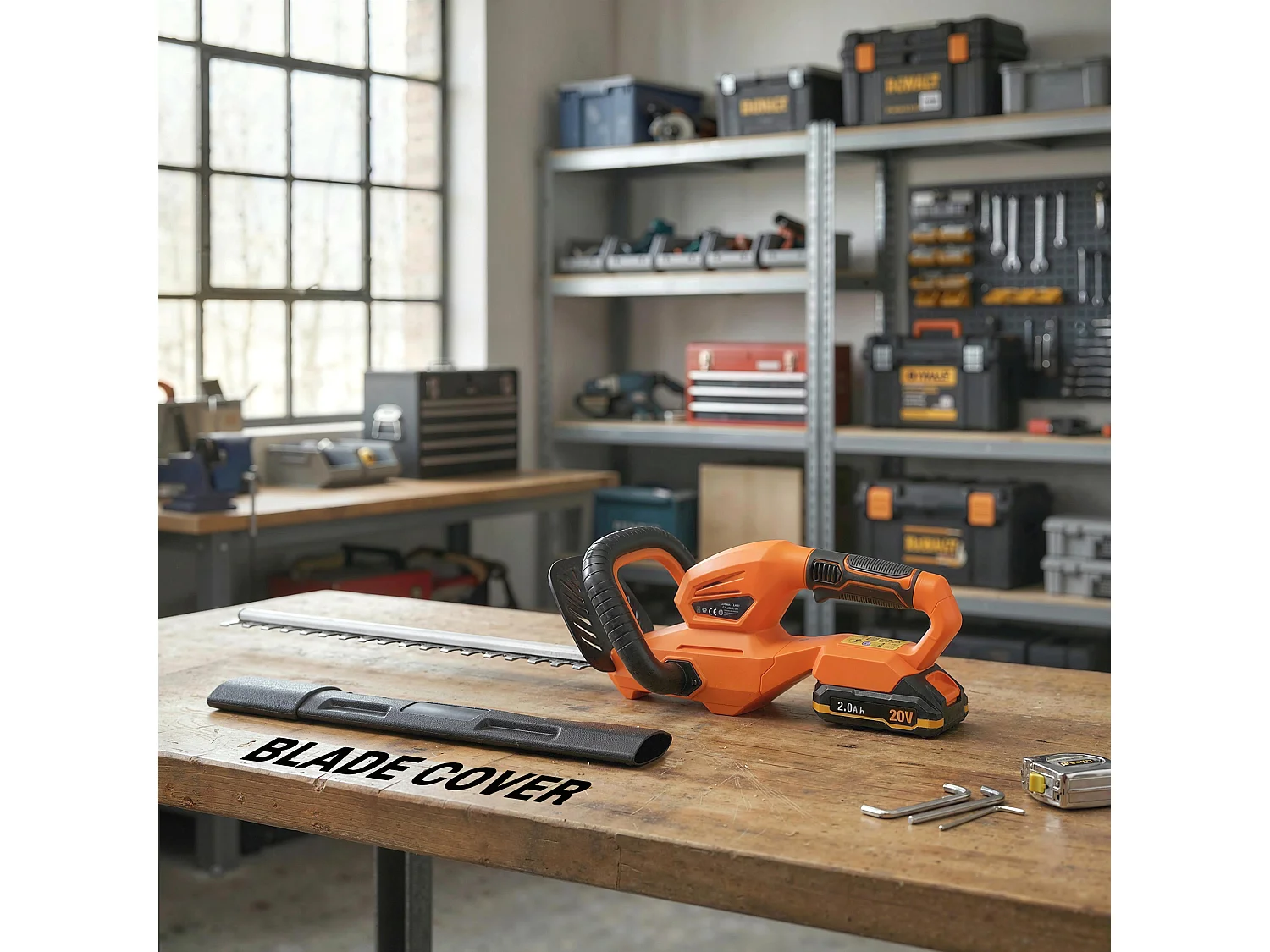 Tagliasiepi a batteria 18v lama a doppia azione 51cm arancione