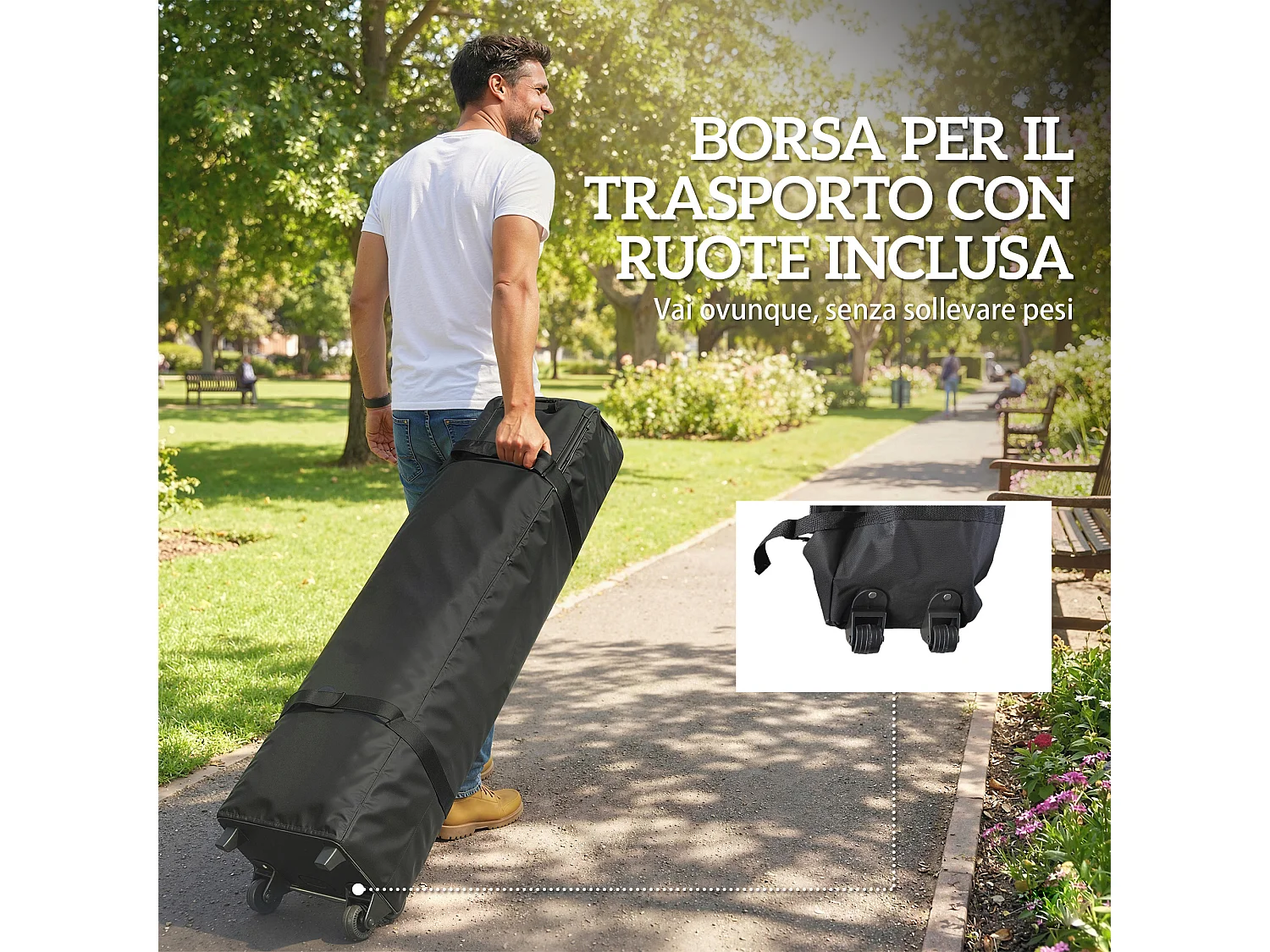 Gazebo pieghevole 3x3 m con prese d'aria grigio scuro