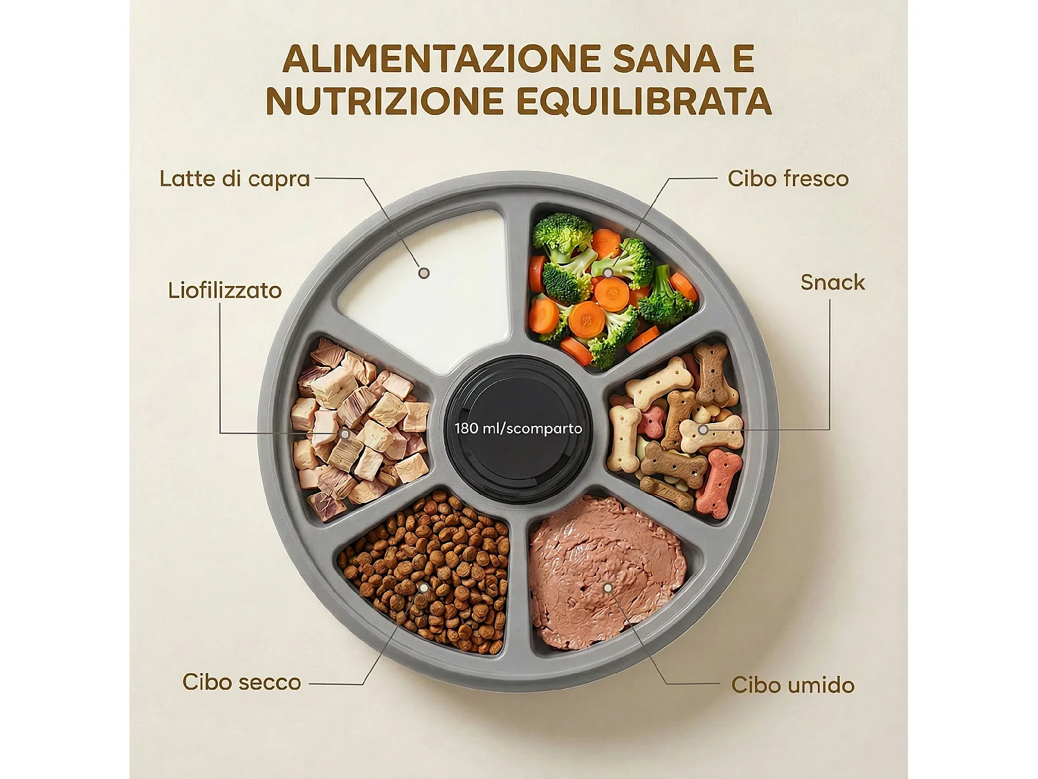 Distributore automatico cibo gatti con timer per cibo secco e umido