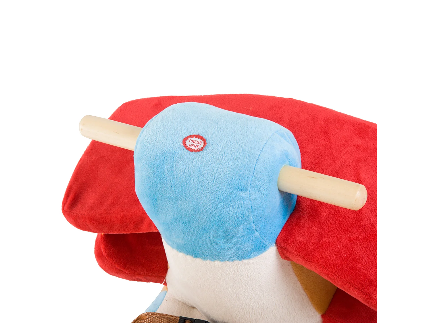 Dondolo a forma di Aeroplano per Bambini con Musica Legno Alamo