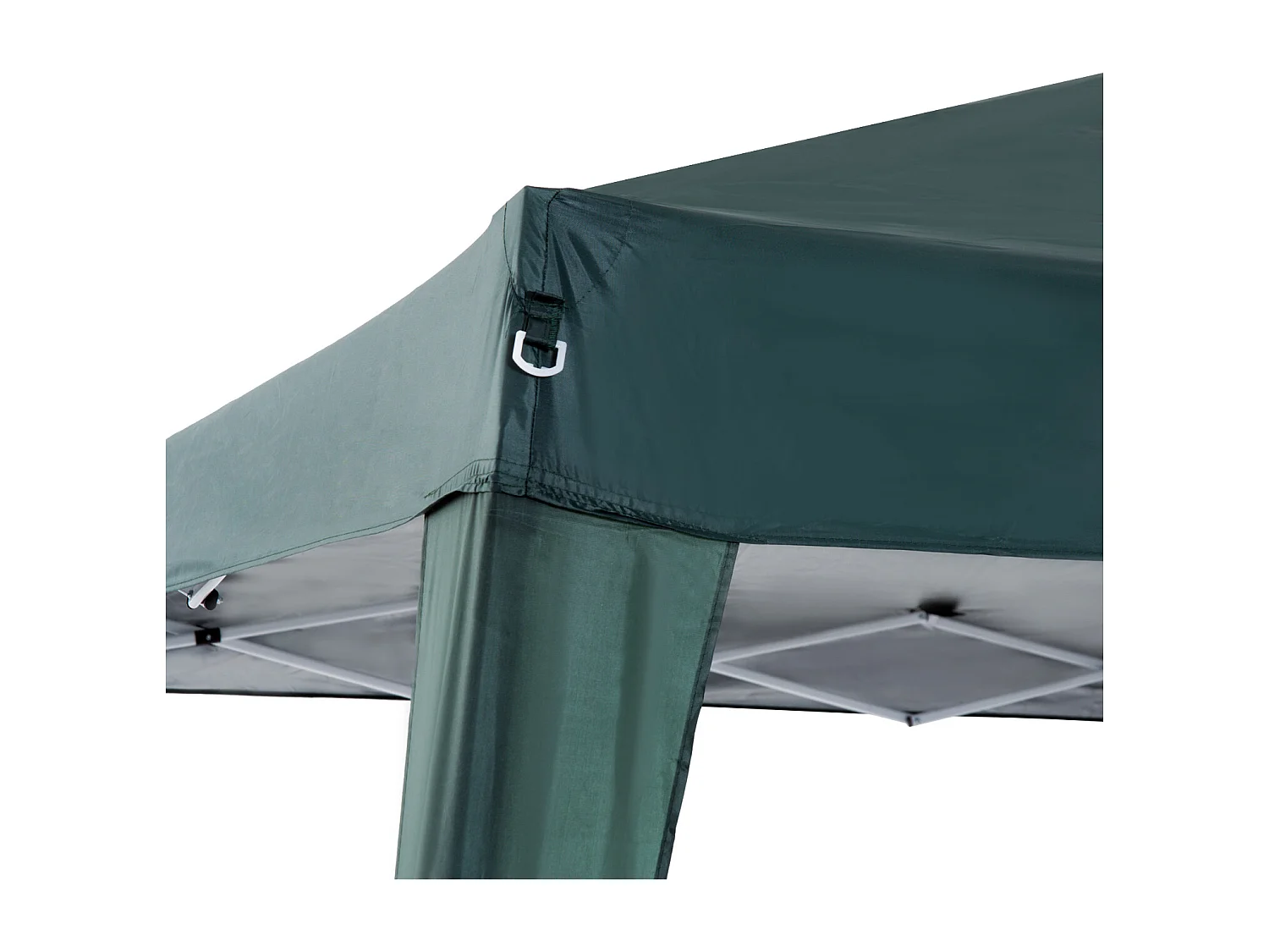 Gazebo pieghevole da giardino 2.4x2.4 m acciaio e poliestere