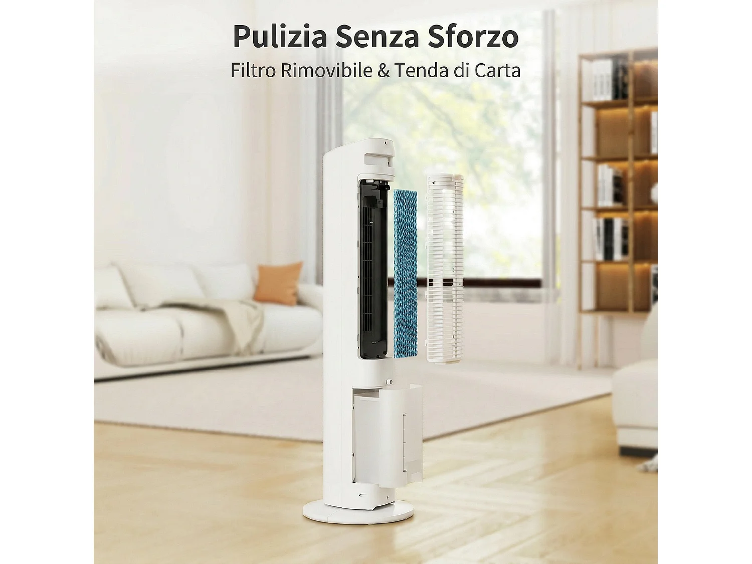 Raffrescatore aria a torre 3 velocità 3l bianco