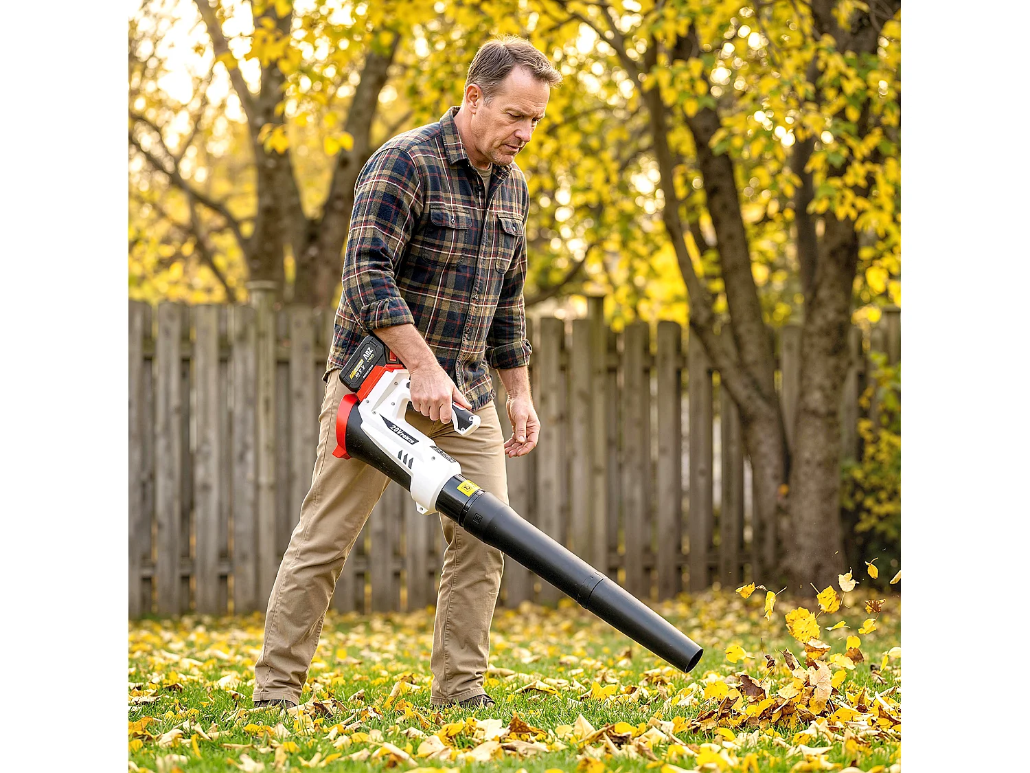 Soffiatore per foglie cordless a batteria 6 velocità leggero