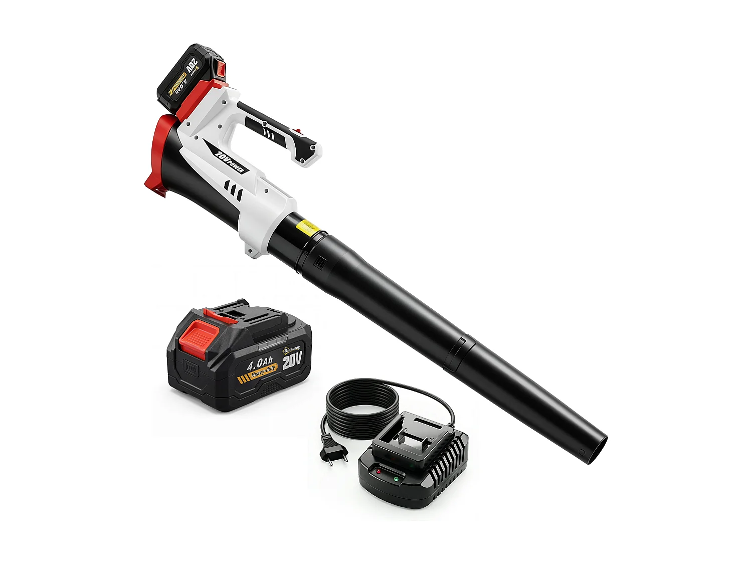 Soffiatore per foglie cordless a batteria 6 velocità leggero