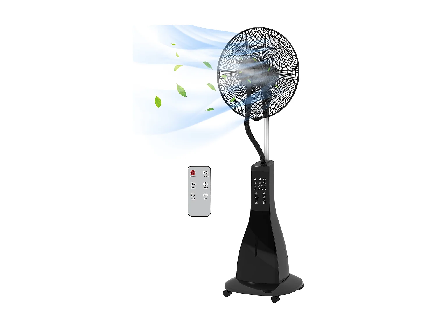 Ventilatore nebulizzatore con serbatoio 3l a 3 modalità e 3 velocità