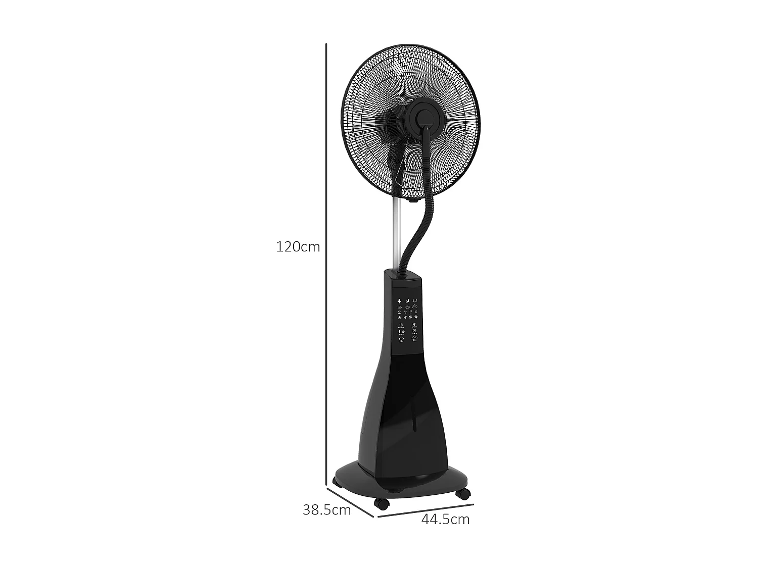 Ventilatore nebulizzatore con serbatoio 3l a 3 modalità e 3 velocità