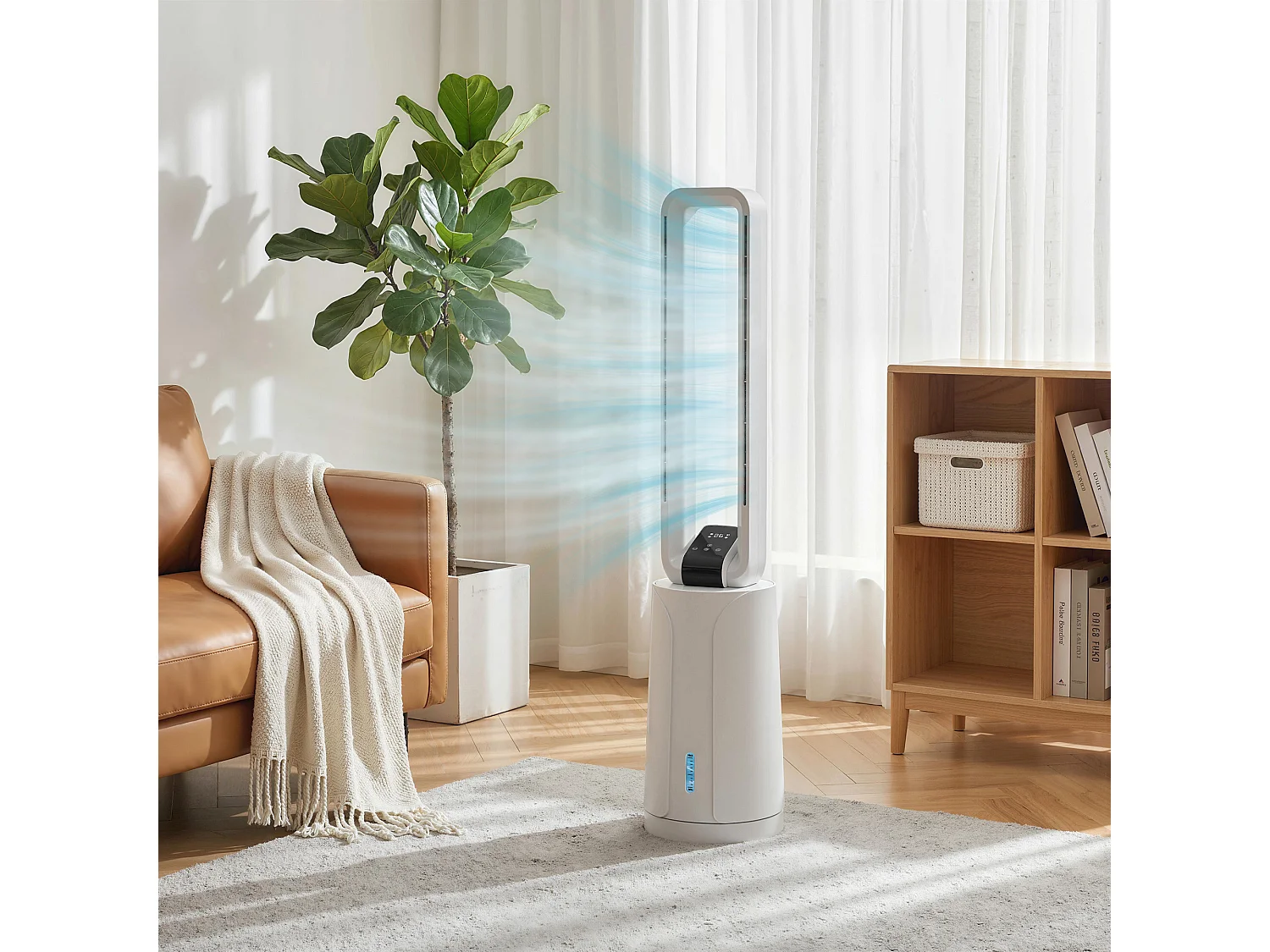 Raffrescatore evaporativo con timer 15h in plastica bianco