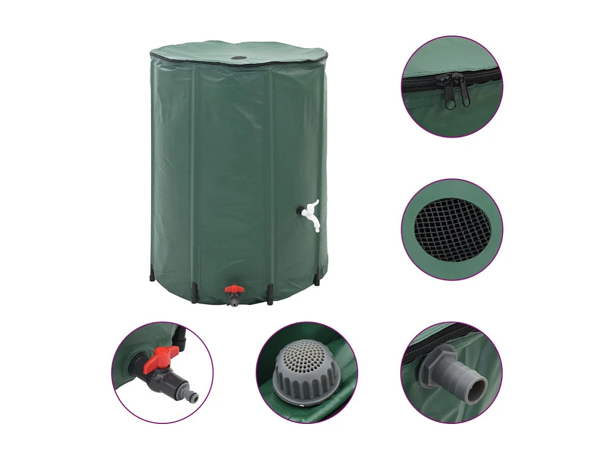 vidaXL Réservoir d'eau de pluie pliable 750 L