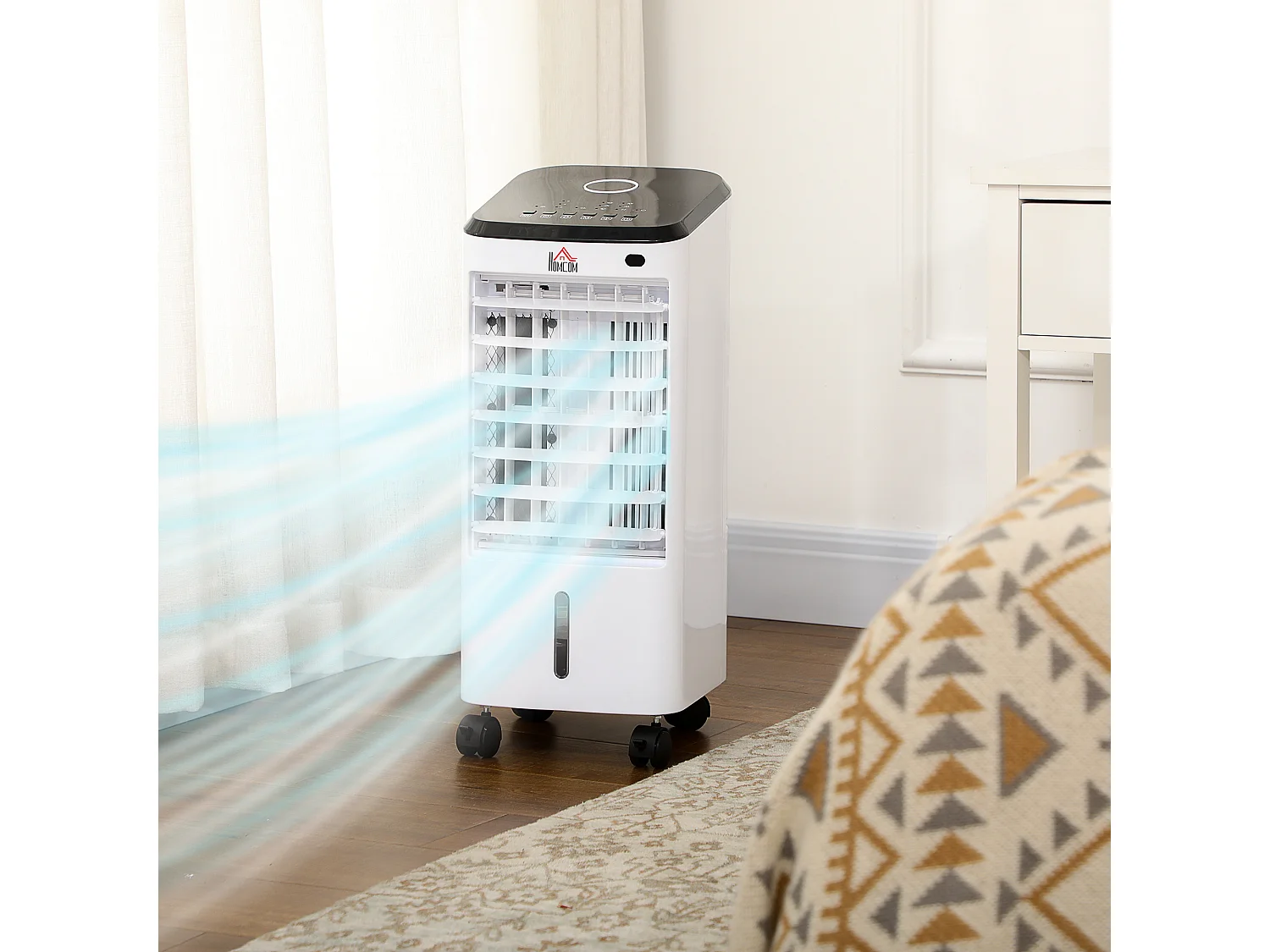 Raffrescatore evaporativo 65w 24.5x27x60 cm in abs bianco