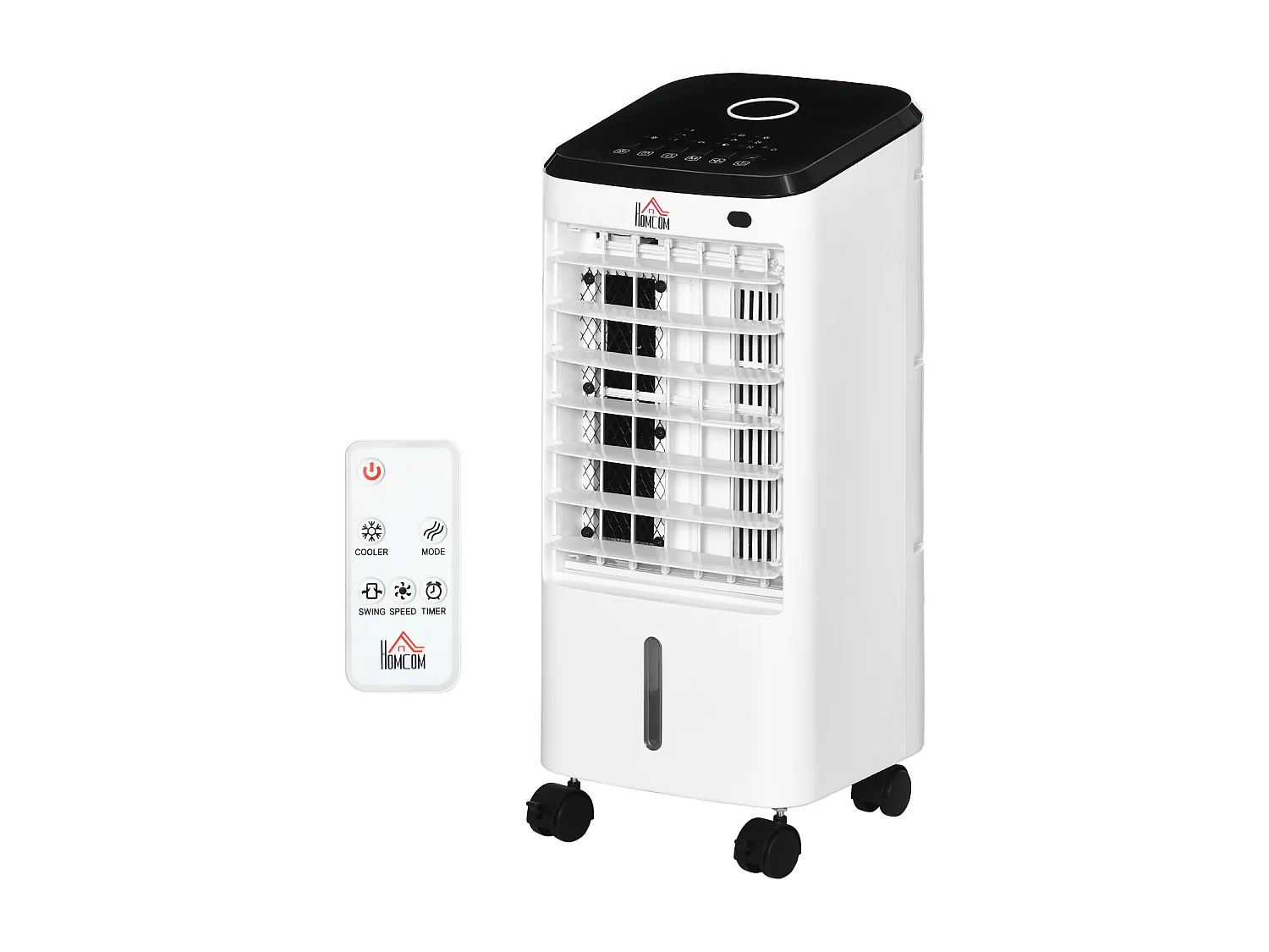 Raffrescatore evaporativo 65w 24.5x27x60 cm in abs bianco