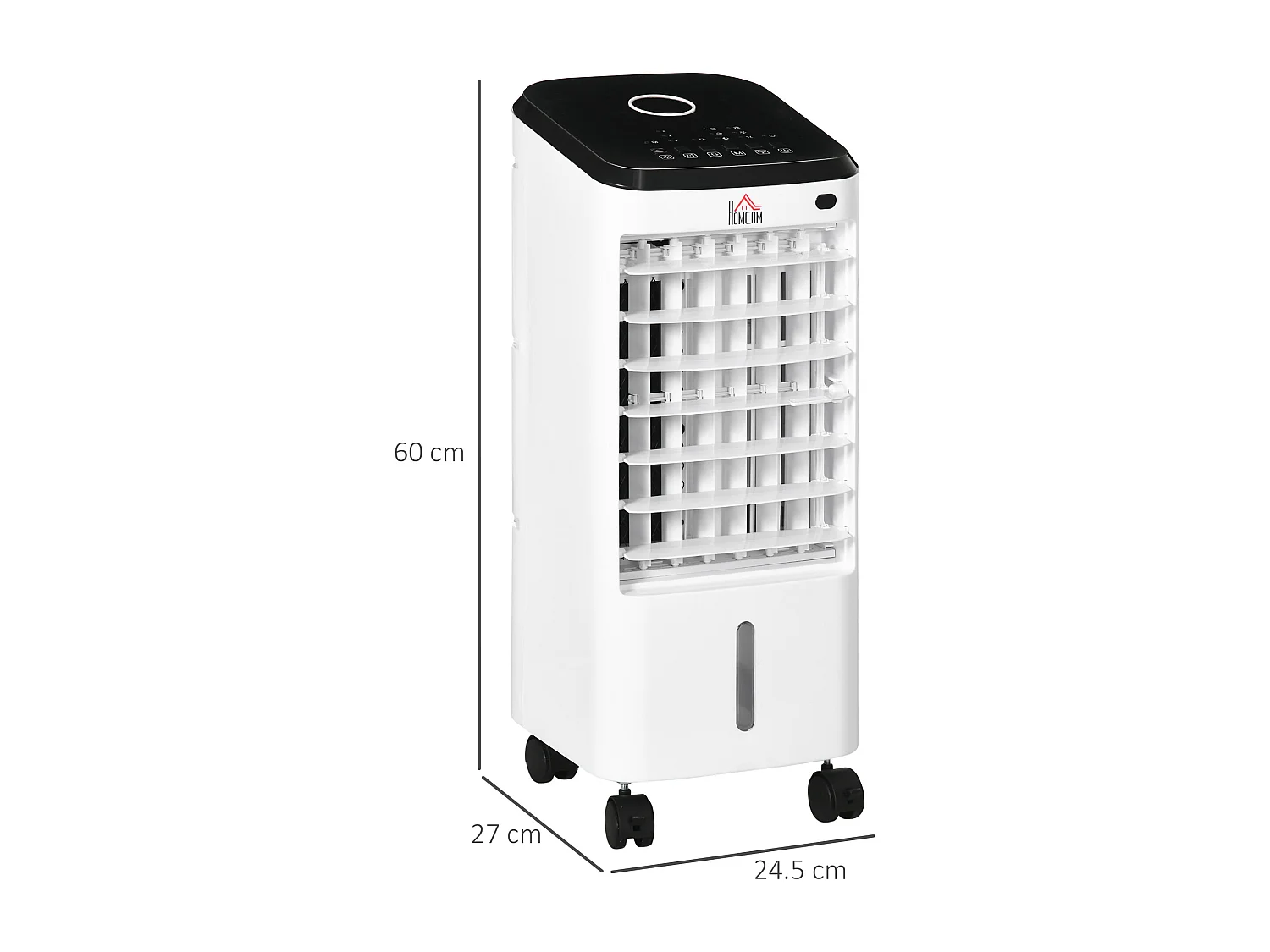 Raffrescatore evaporativo 65w 24.5x27x60 cm in abs bianco