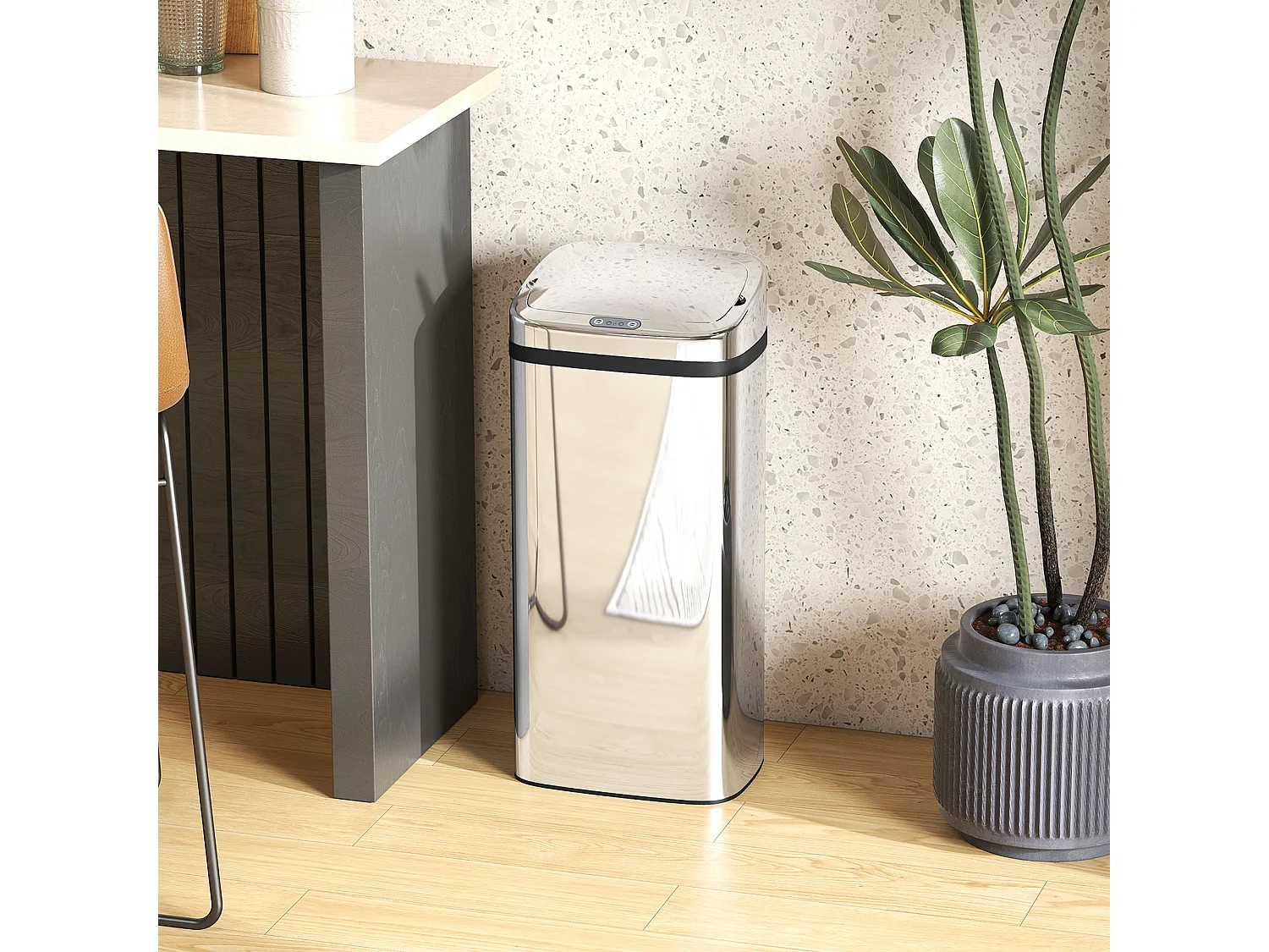 Bidone per rifiuti da 40 litri con apertura e chiusura automatica