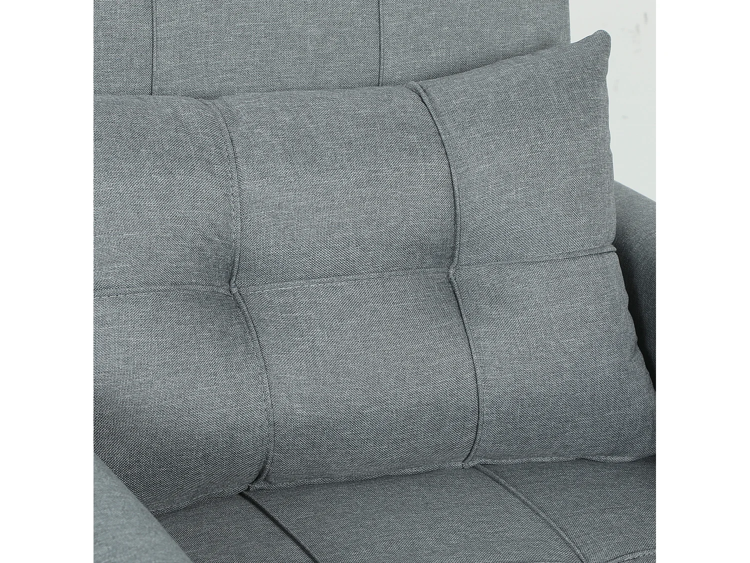 Divano letto convertibile con schienale regolabile grigio chiaro
