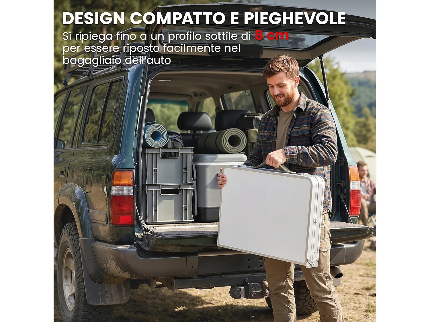 Mobile da campeggio cucina portatile pieghevole argento