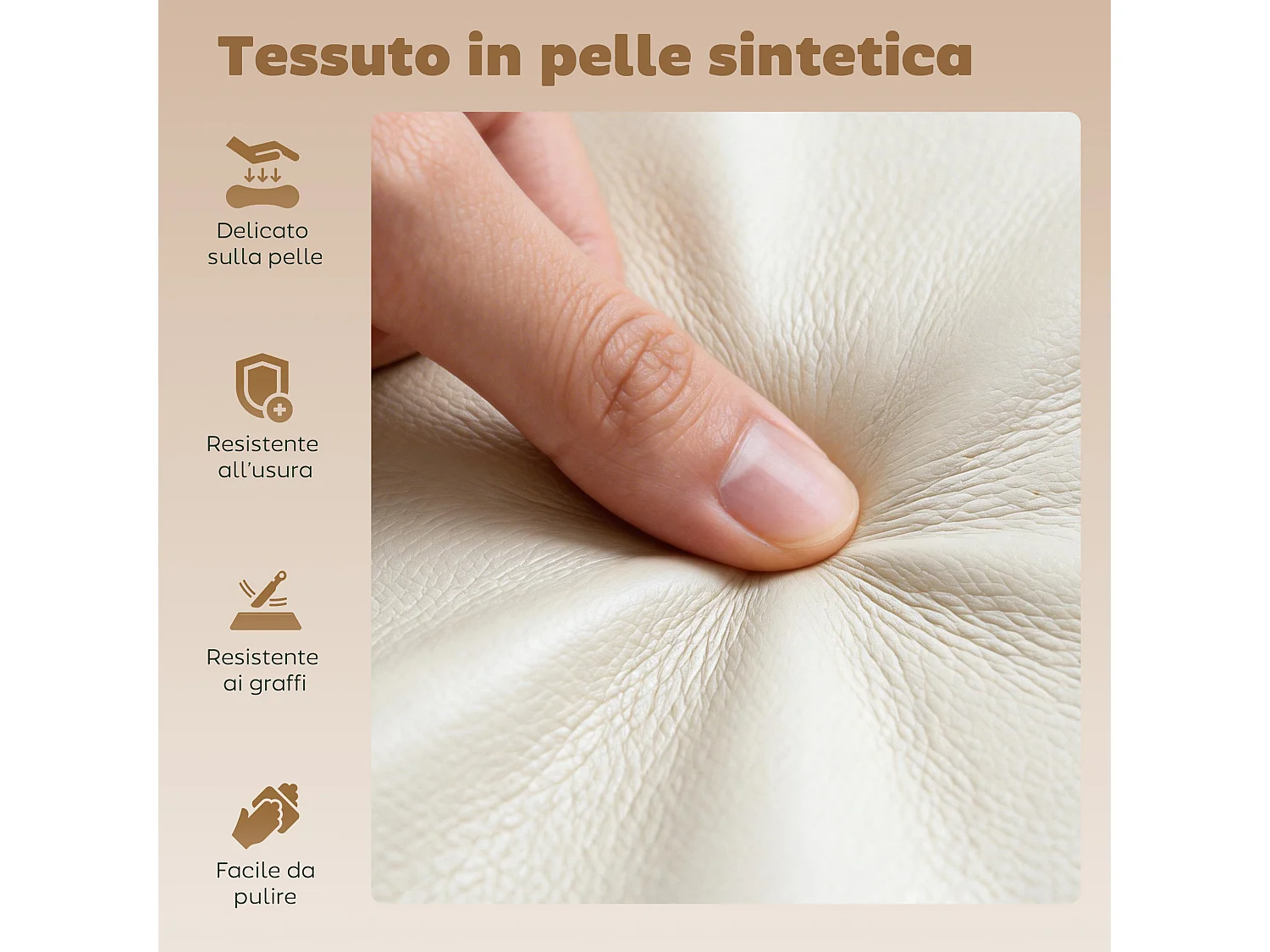 Set 2 sgabelli bar con poggiapiedi 39.5x44x88-110 cm crema
