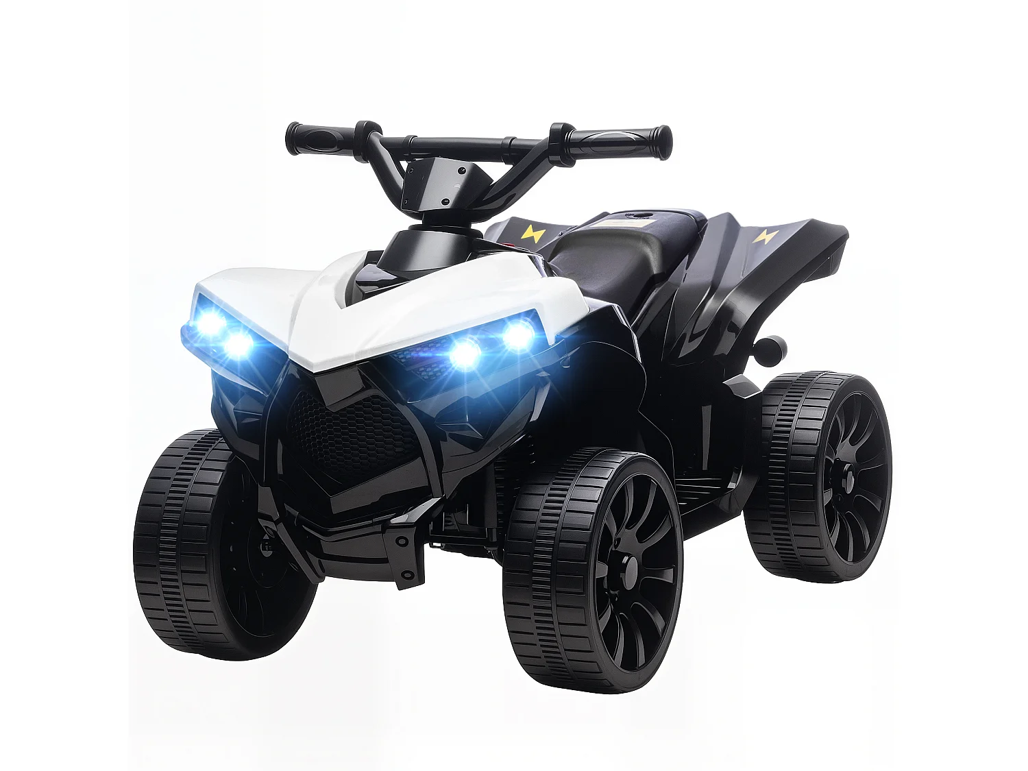 Quad elettrico per bambini 3-6 anni con luci e musica bianco