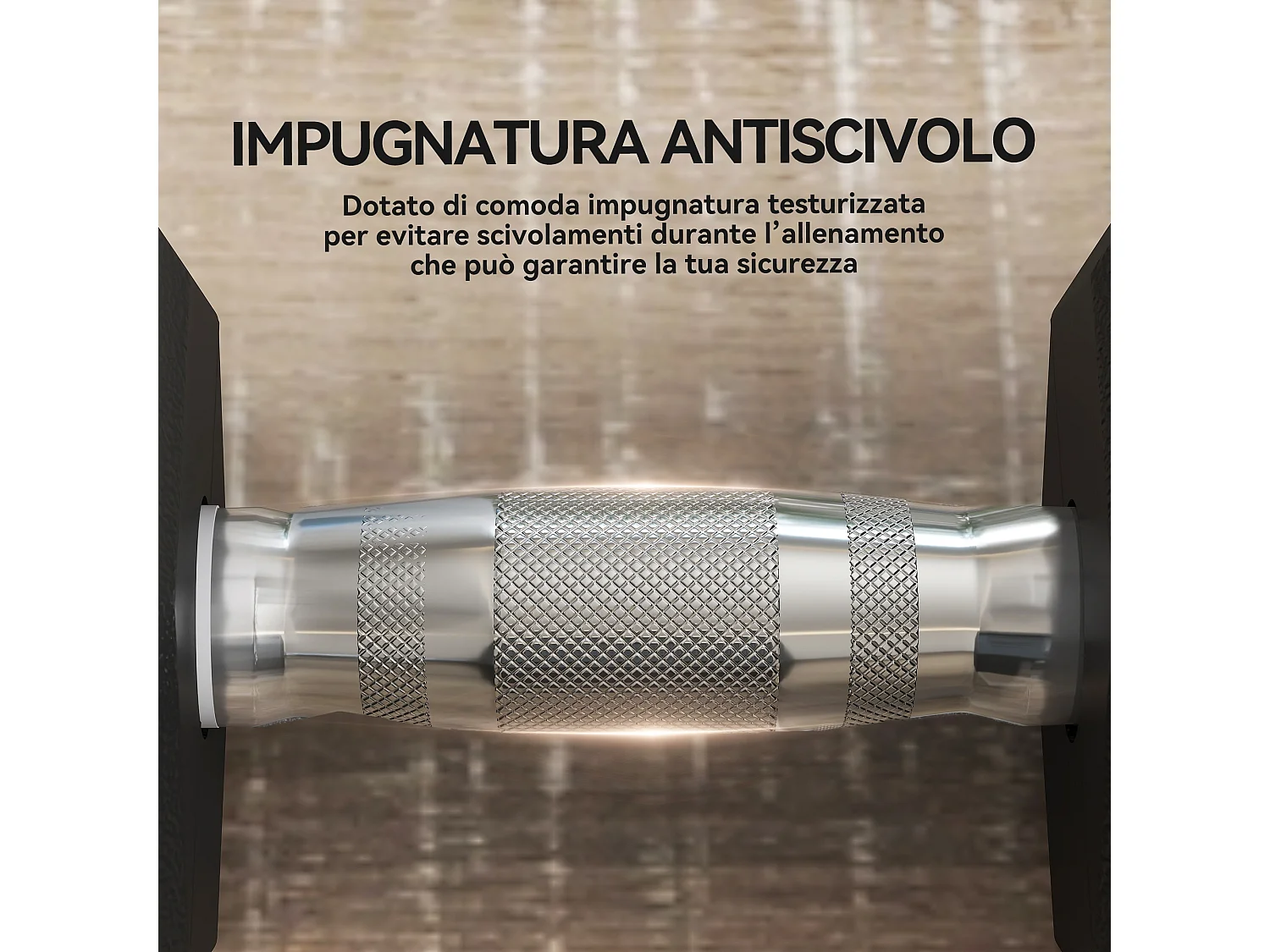 Set di manubri palestra da 2x17.5 kg con impugnatura antiscivolo nero
