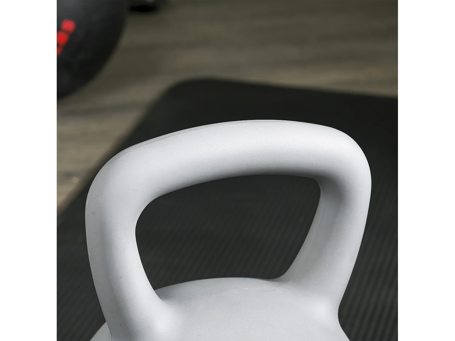 Kettlebell 4kg grigio in pvc e sabbia metallica