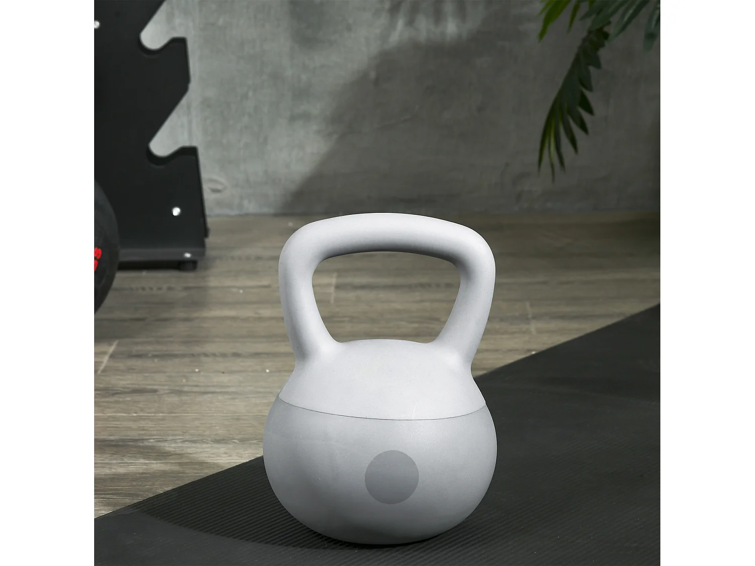 Kettlebell 4kg grigio in pvc e sabbia metallica