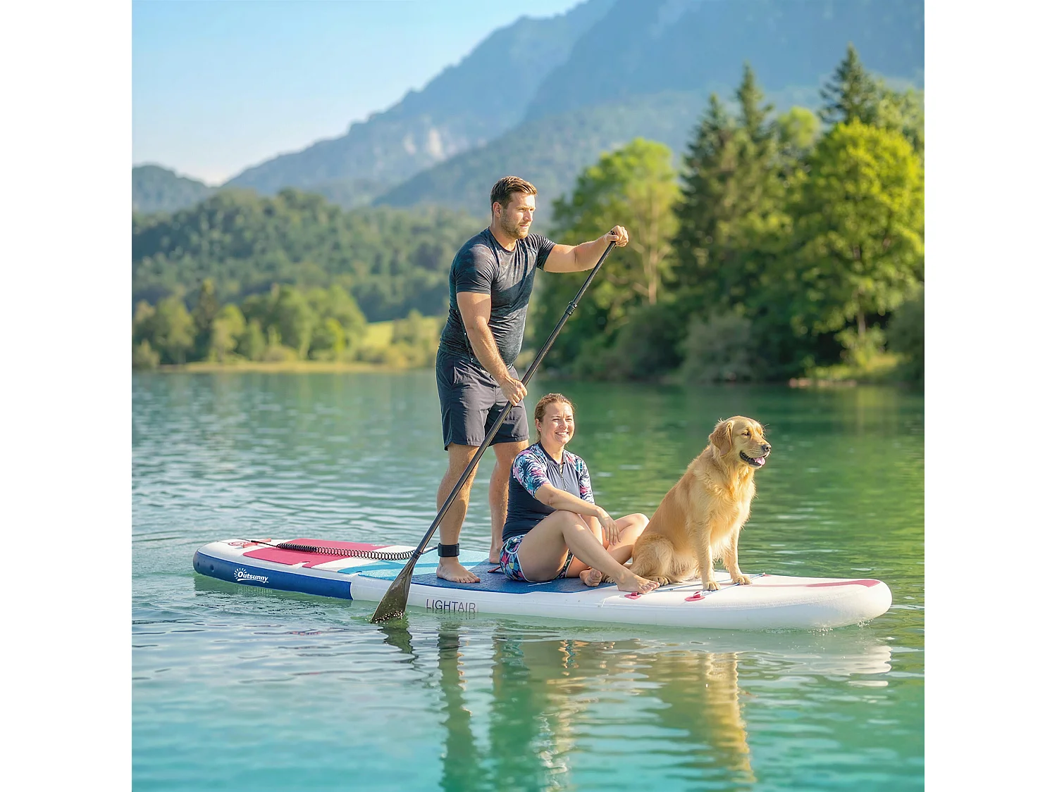 Sup gonfiabile con accessori 305x89x15 cm multicolore