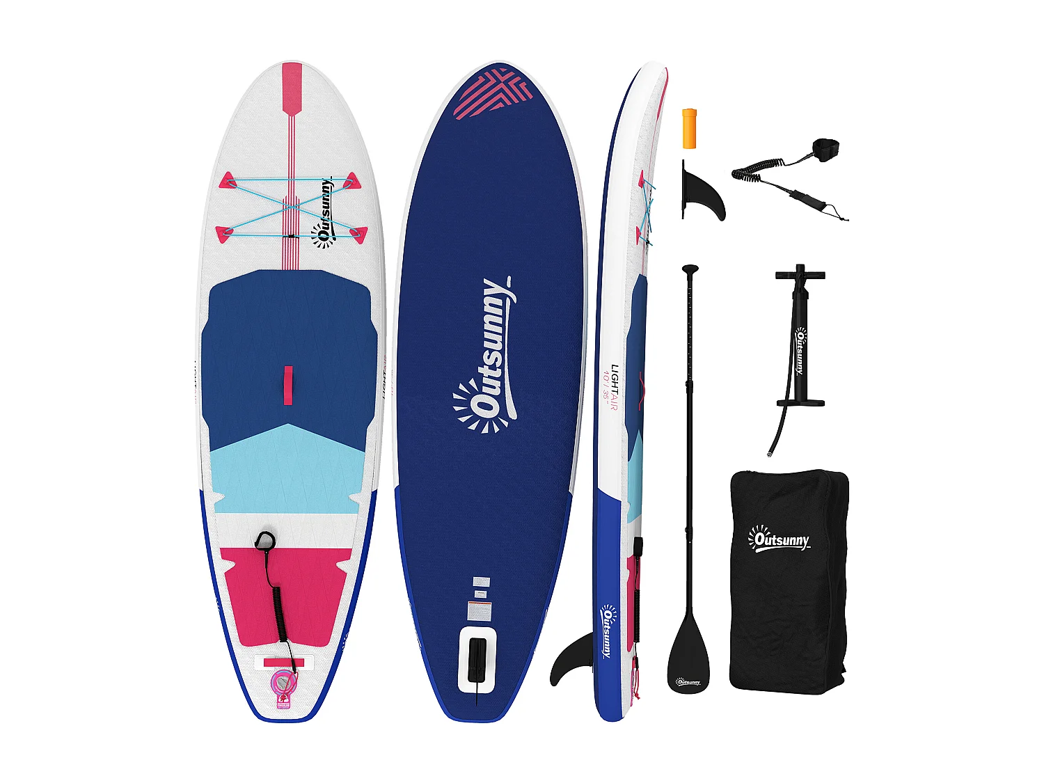 Sup gonfiabile con accessori 305x89x15 cm multicolore