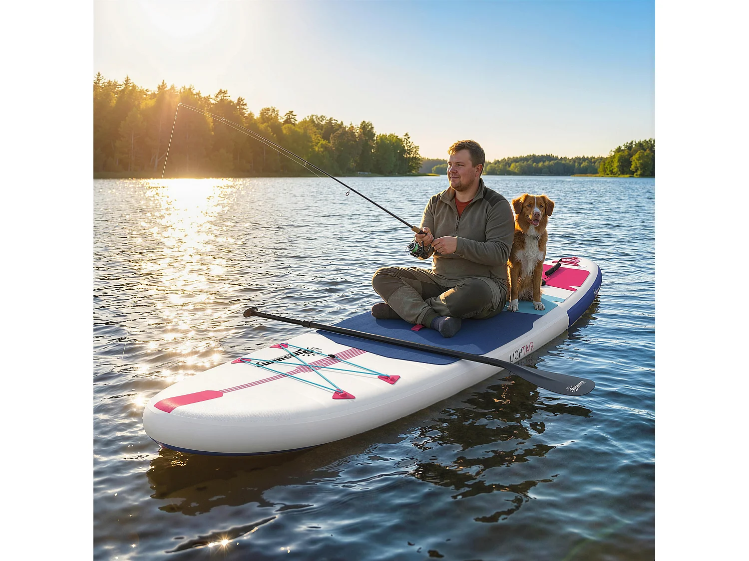 Sup gonfiabile con accessori 305x89x15 cm multicolore