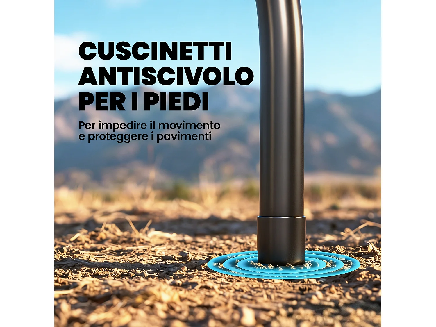 Set tavolo e sedie da campeggio 5 pz in metallo e hdpe nero