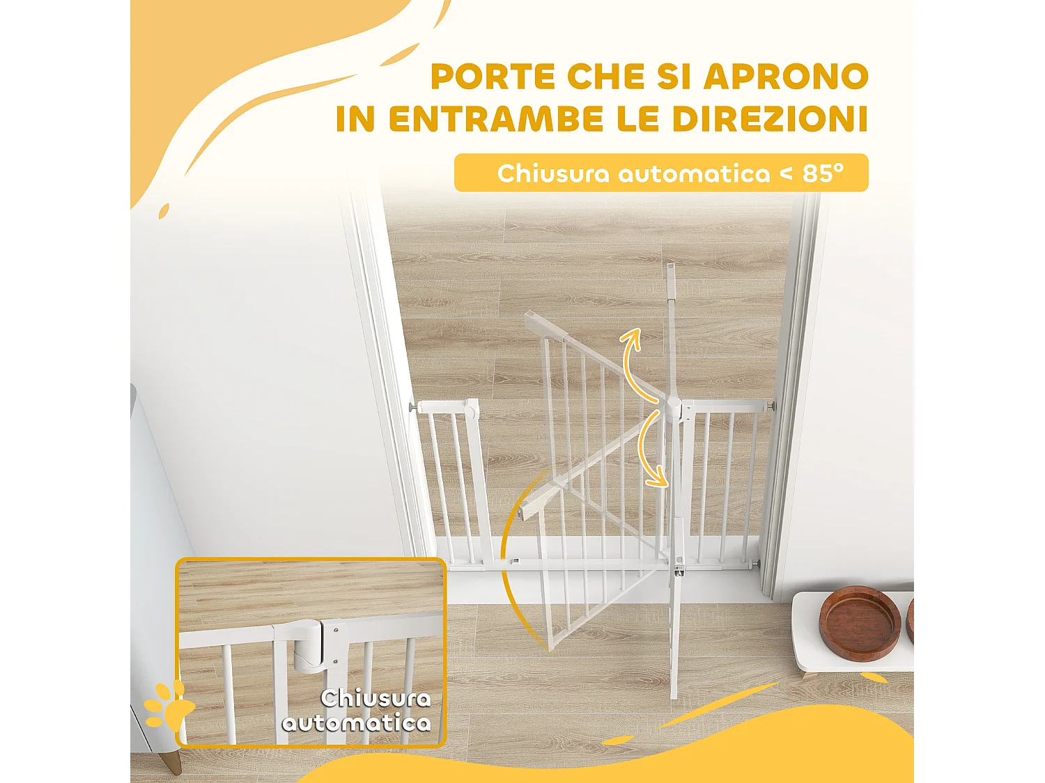 Cancellino di sicurezza per bambini e animali 76-103x76 cm bianco