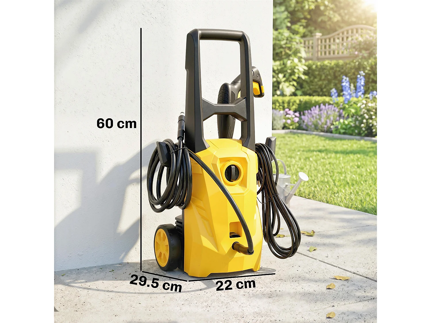 Idropulitrice elettrica portatile 1600w in plastica giallo