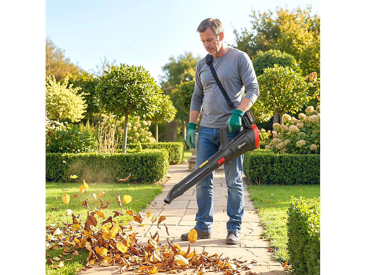 Soffiatore da giardino con tre velocità leggero